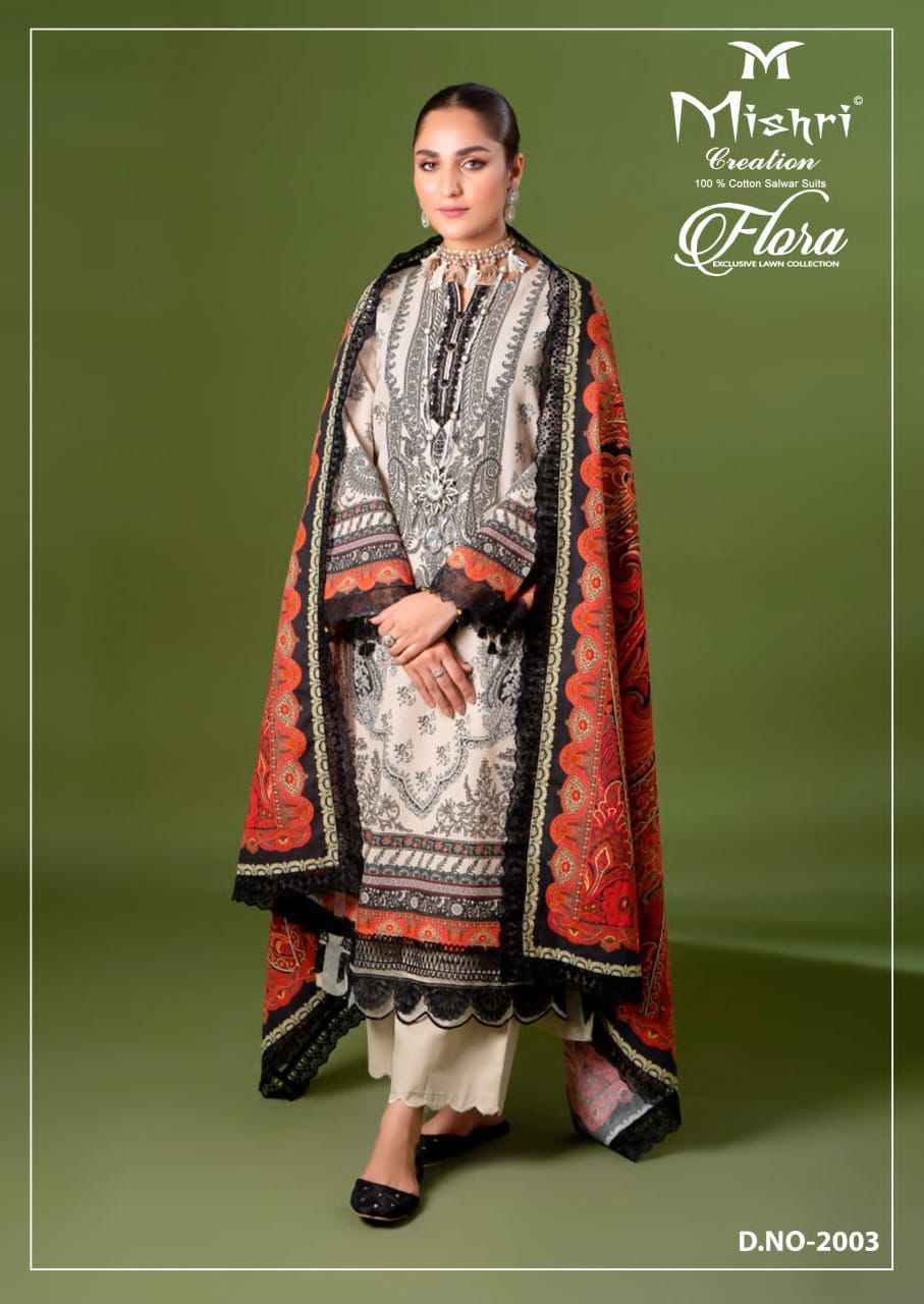 Mishri Creation Flora Vol 2 Wholesale Lawn Cotton Dress Material ( 6 pcs Catalogue )