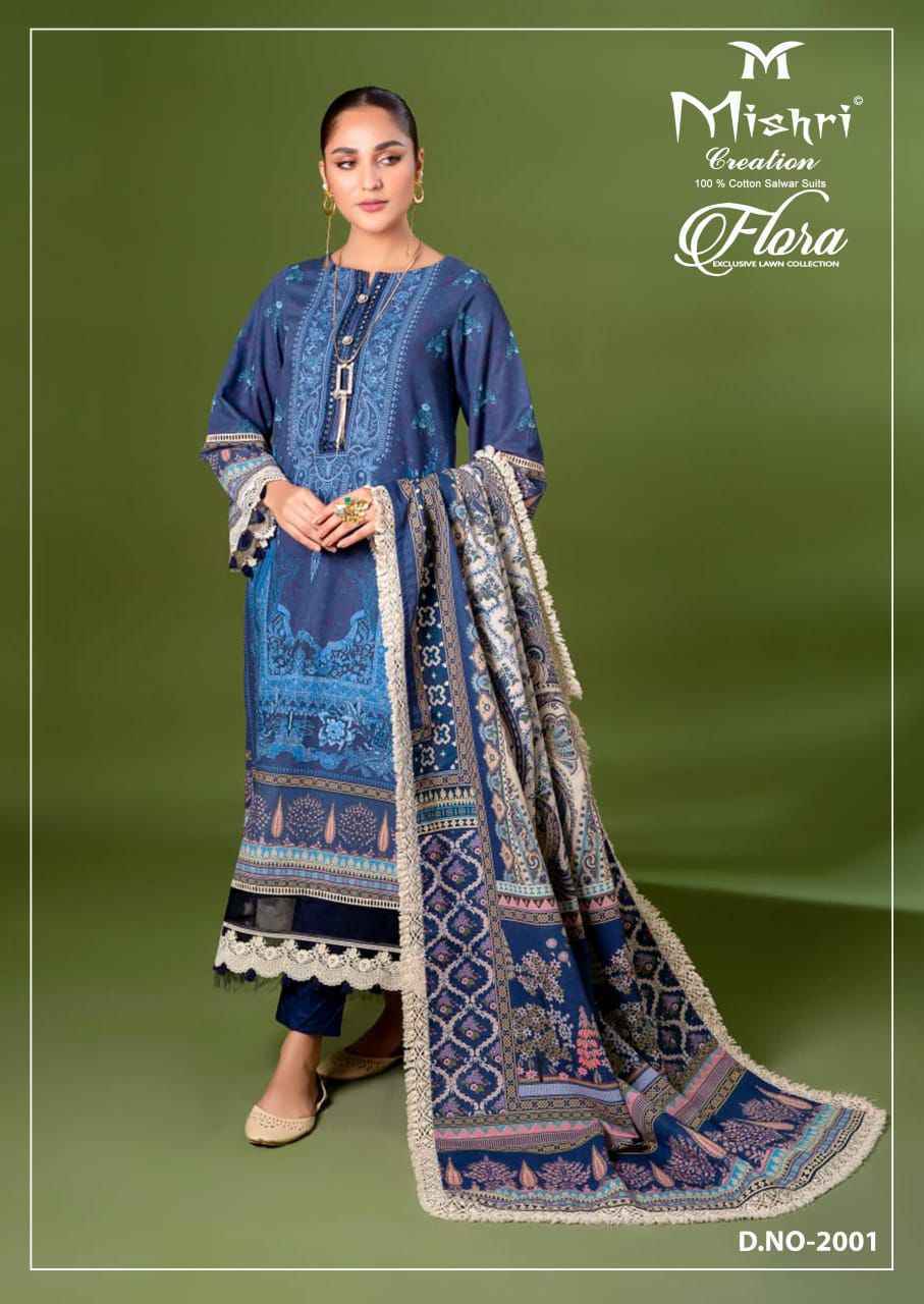 Mishri Creation Flora Vol 2 Wholesale Lawn Cotton Dress Material ( 6 pcs Catalogue )
