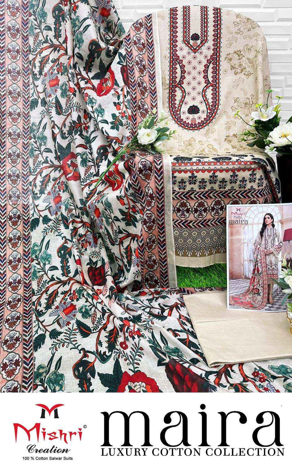 MISHRI CREATION MAIRA VOL 1 COTTON DIGITAL PRINTS SALWAR SUITS ( 6 PCS CATALOGUE )