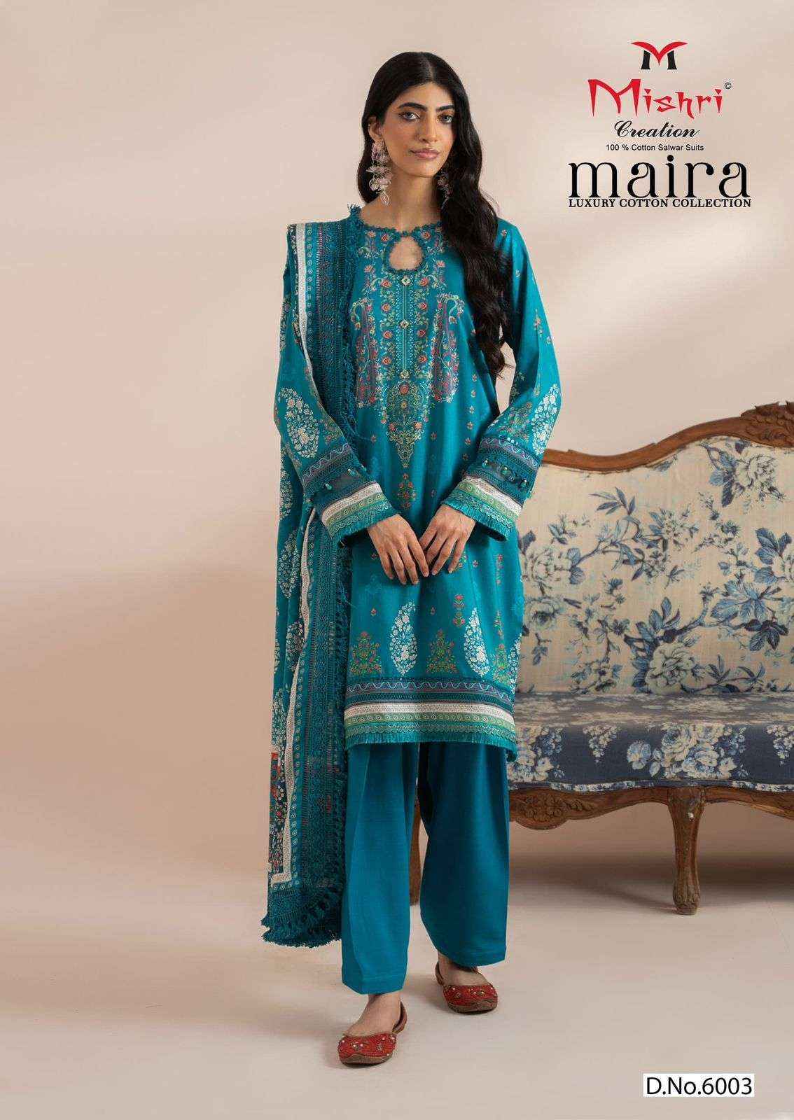 MISHRI CREATION MAIRA VOL 1 COTTON DIGITAL PRINTS SALWAR SUITS ( 6 PCS CATALOGUE )