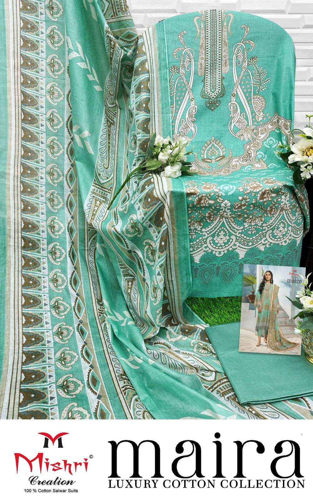 MISHRI CREATION MAIRA VOL 1 COTTON DIGITAL PRINTS SALWAR SUITS ( 6 PCS CATALOGUE )