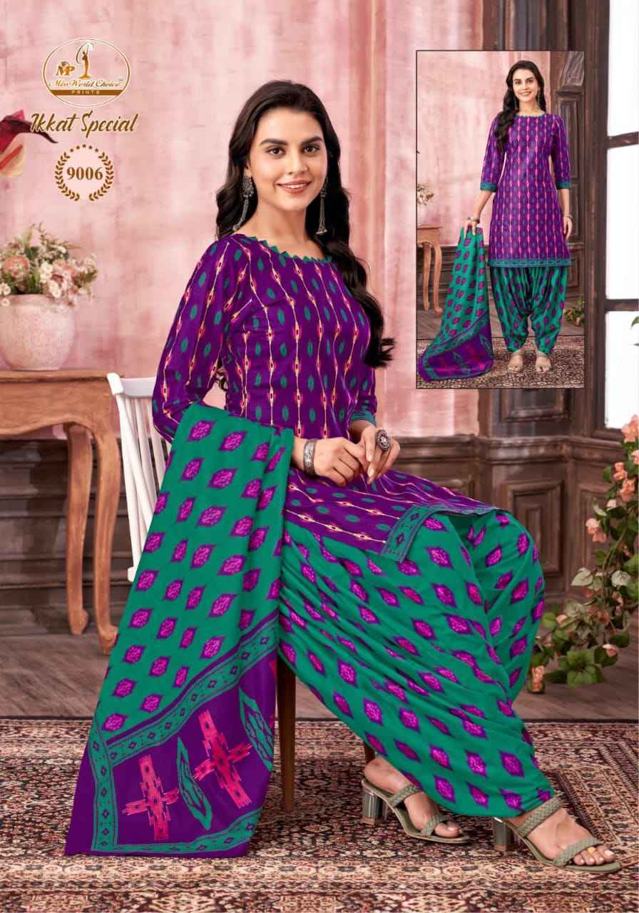 Miss World Choice Ikkat Special Vol 9 Wholesale Cotton Dress Material (10 pcs Catalogue )