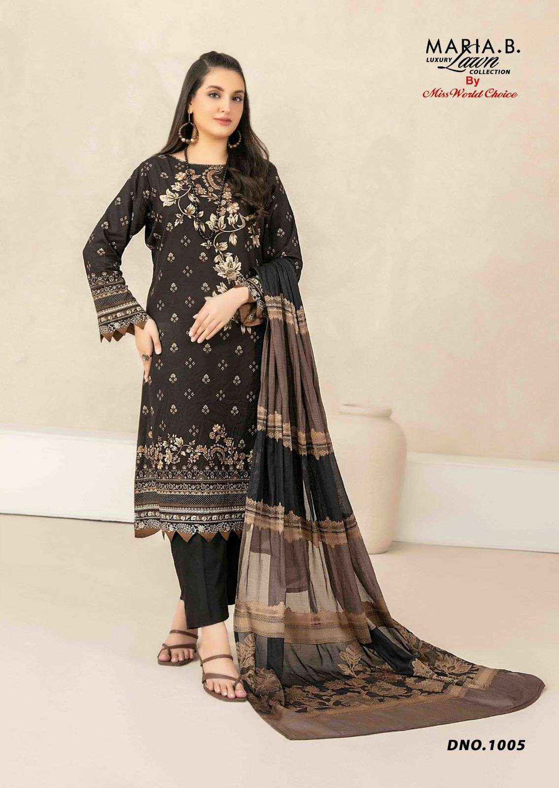 MISS WORLD CHOICE MARIA B VOL 1 WHOLESALE LAWN COTTON KARACHI SUITS ( 6 PCS CATALOG )