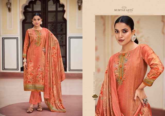 Mumtaz Arts Mannat Jam Satin Dress Material Wholesale Price ( 7 Pcs Catalog )