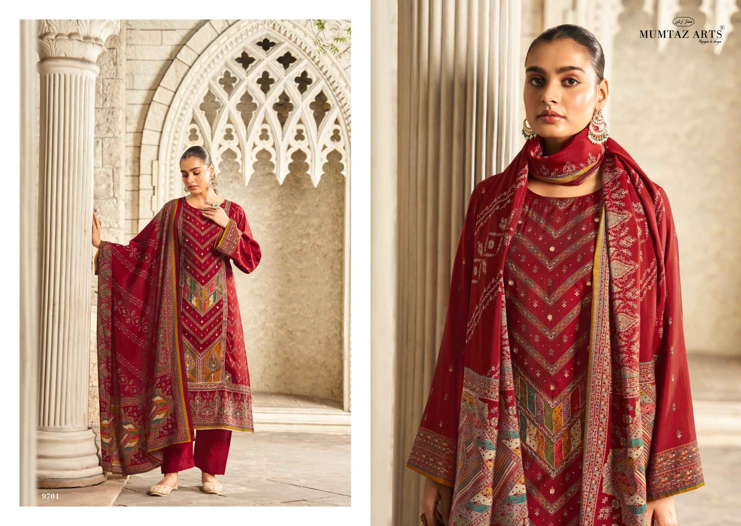 Mumtaz Arts Muskan Wholesale Viscose Maslin Latest Dress Material ( 4 Pcs Catalogue )