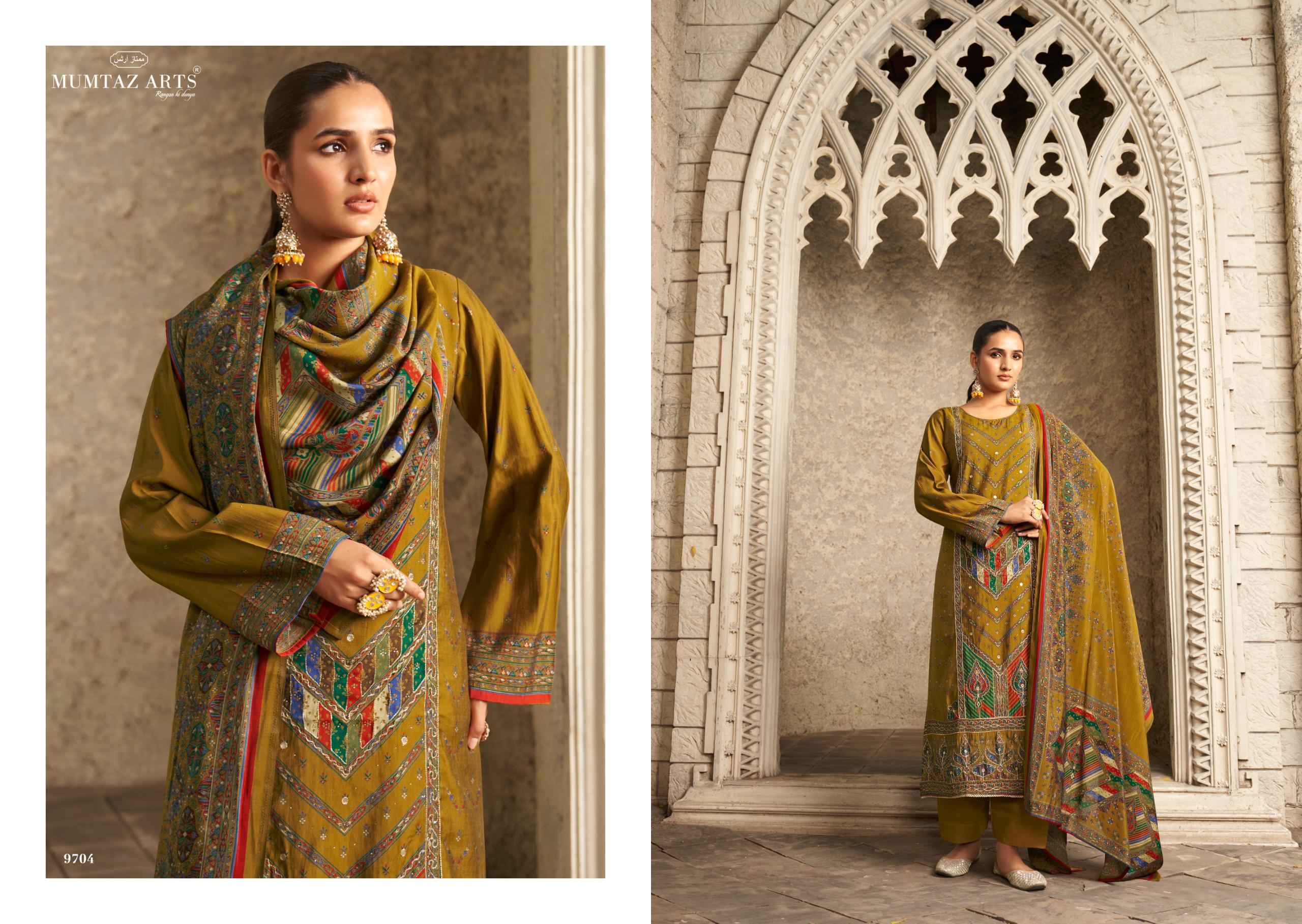 Mumtaz Arts Muskan Wholesale Viscose Maslin Latest Dress Material ( 4 Pcs Catalogue )