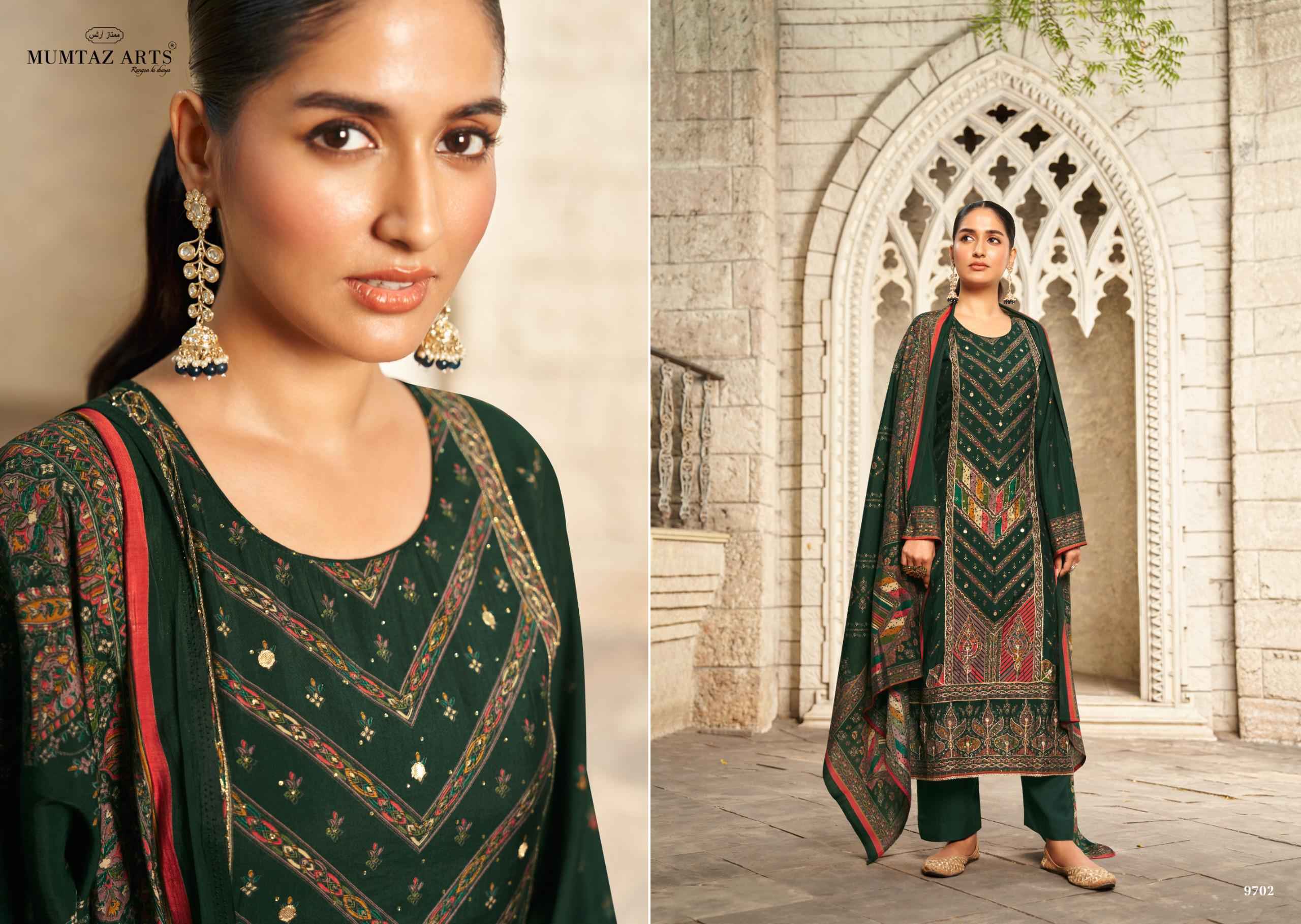 Mumtaz Arts Muskan Wholesale Viscose Maslin Latest Dress Material ( 4 Pcs Catalogue )