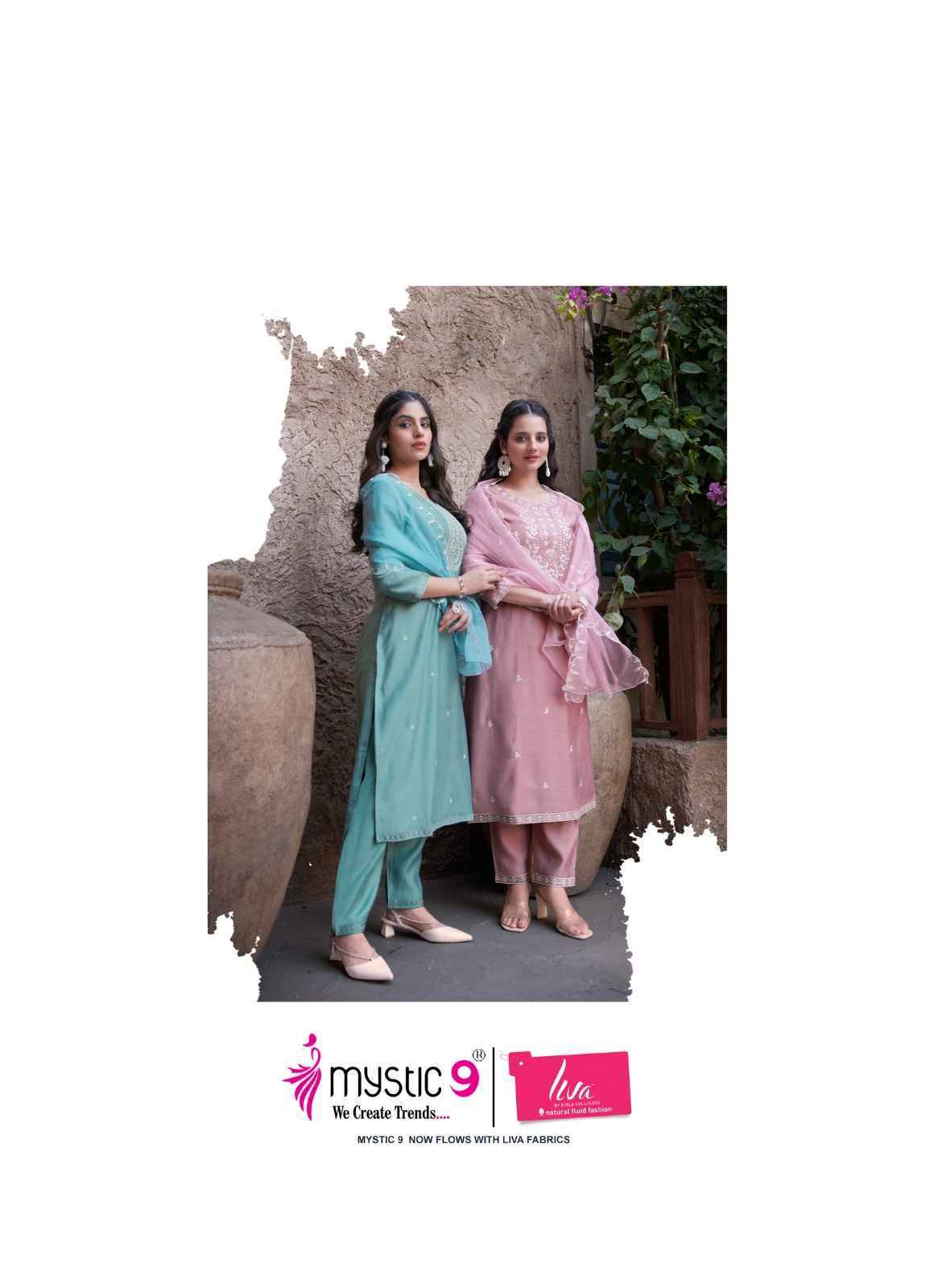 Mystic 9 Flora Vol 2 Viscouse Readymade Kurti Wholesale Price ( 8 Pcs Catalog )
