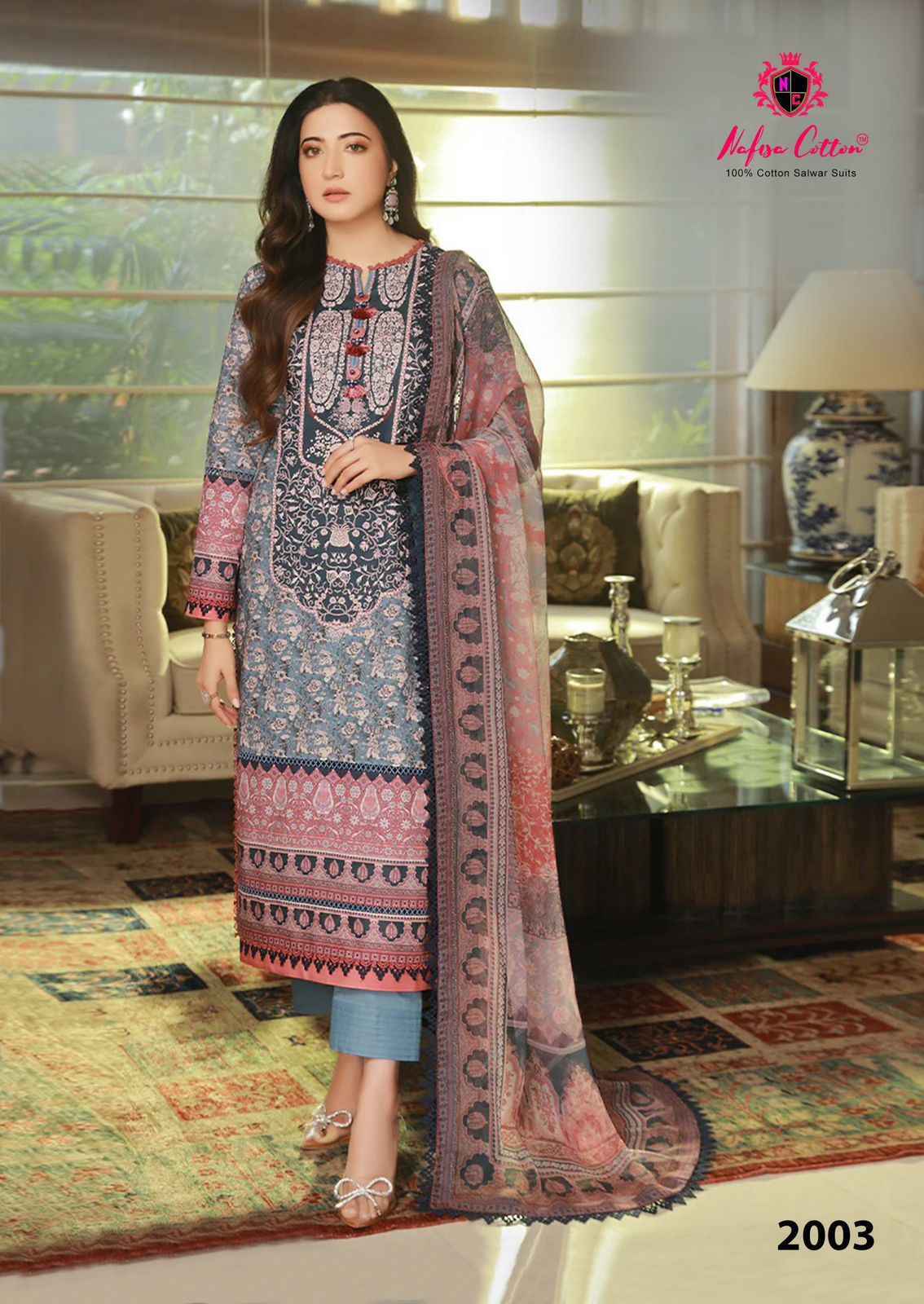 Nafisa Cotton Saniya Karachi Suits Vol 2 Wholesale Cotton Dress Material ( 6 pcs Catalogue )