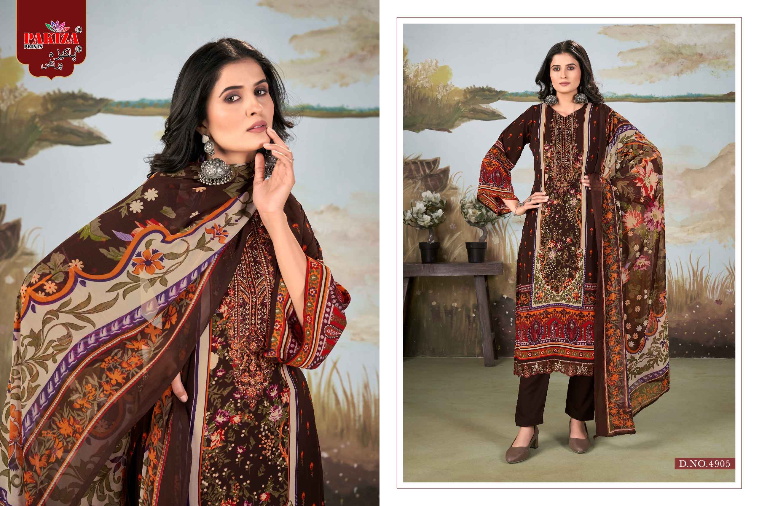 Pakiza Prints Libas E Khaas Vol 49 Wholesale Crepe Dress Material ( 10 Pcs Catalogue )