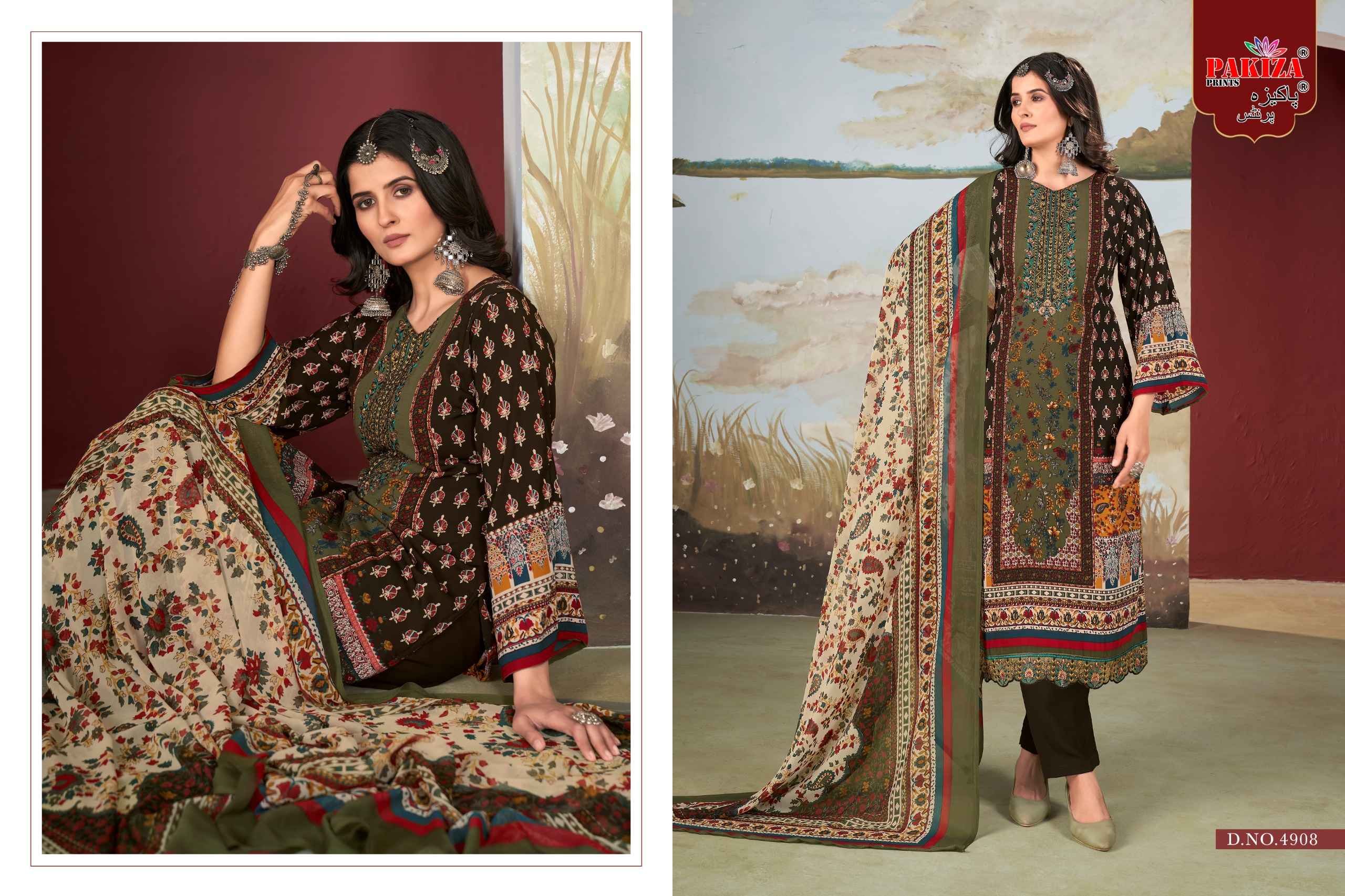 Pakiza Prints Libas E Khaas Vol 49 Wholesale Crepe Dress Material ( 10 Pcs Catalogue )