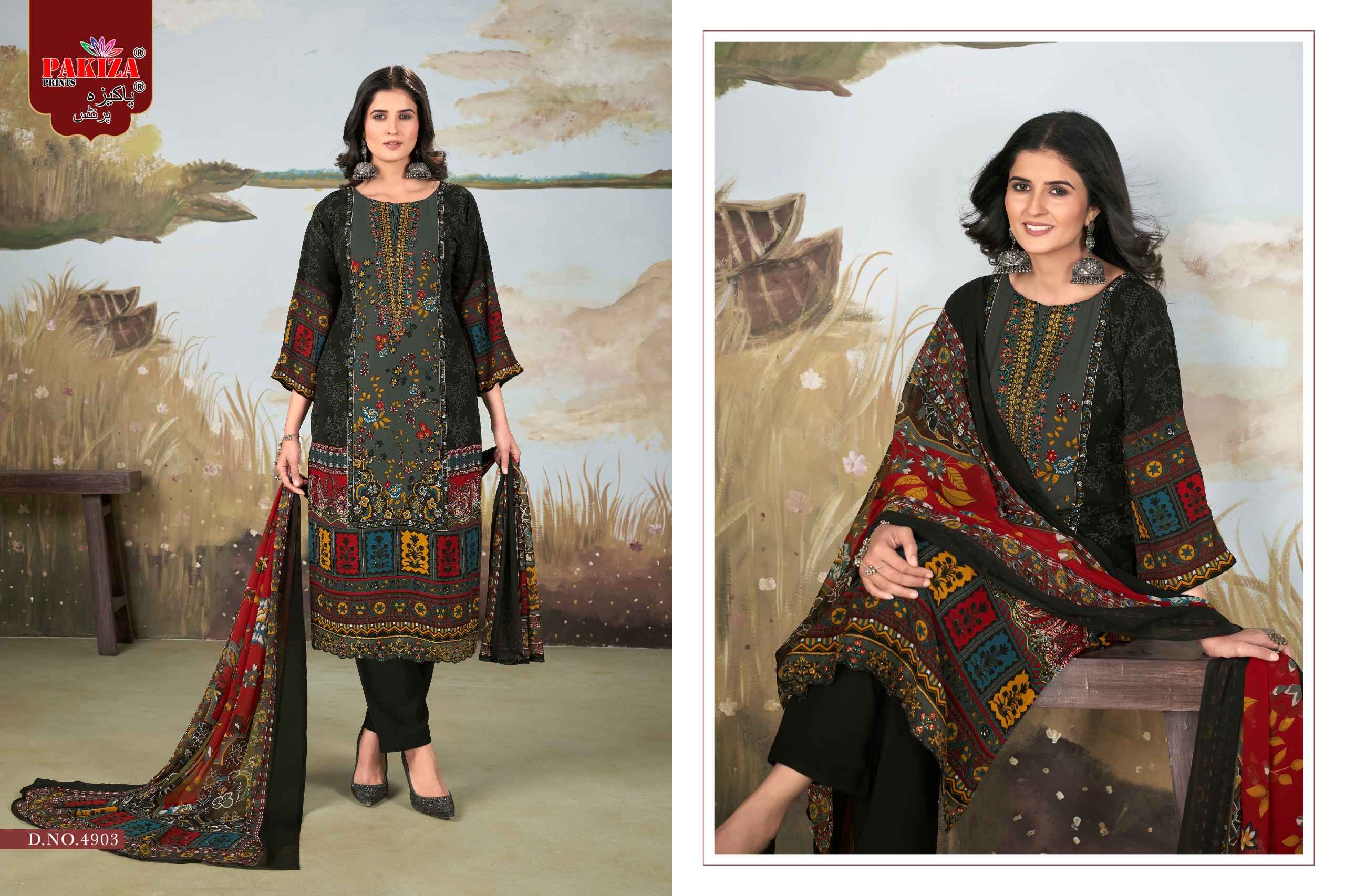 Pakiza Prints Libas E Khaas Vol 49 Wholesale Crepe Dress Material ( 10 Pcs Catalogue )