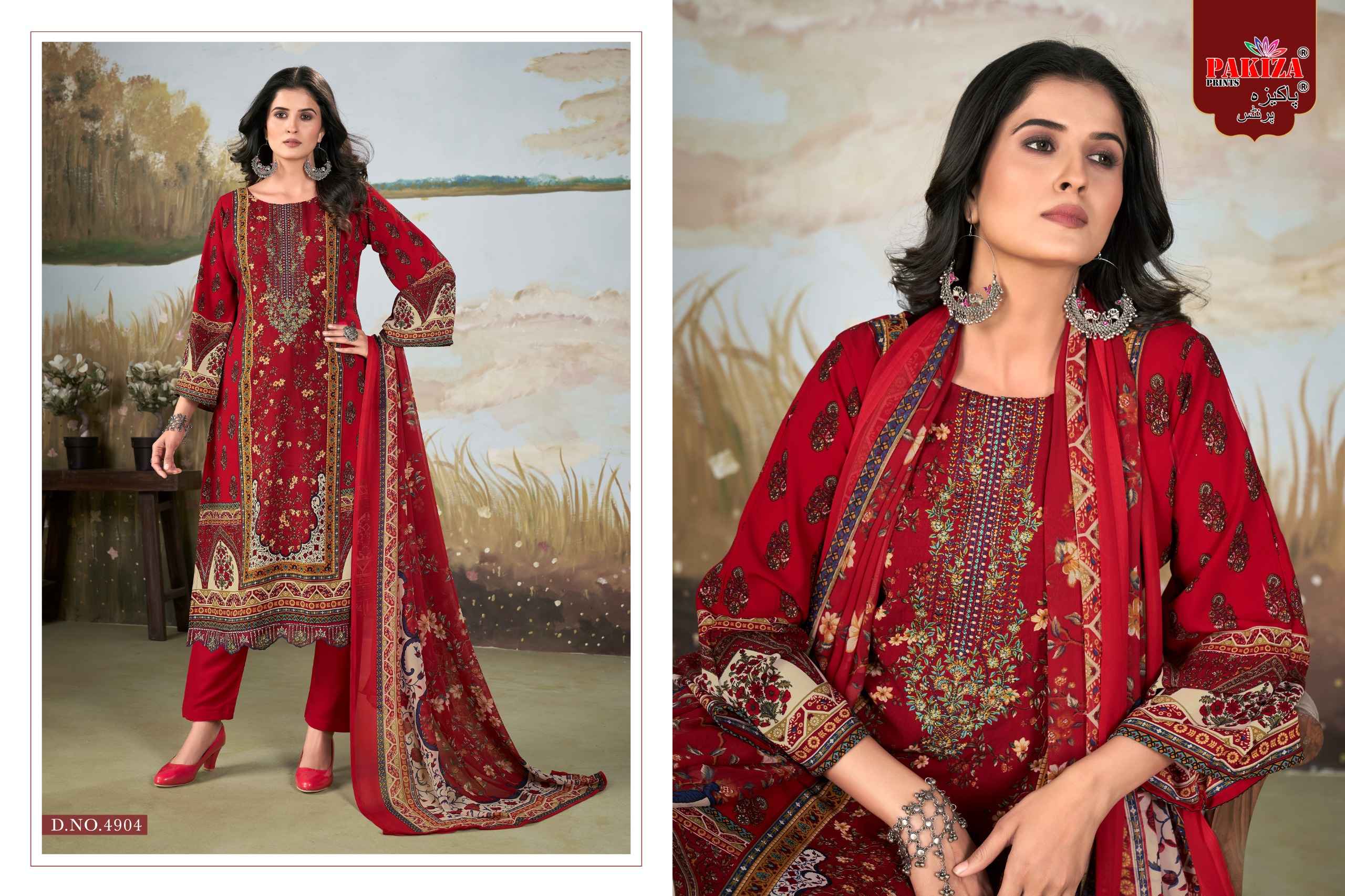 Pakiza Prints Libas E Khaas Vol 49 Wholesale Crepe Dress Material ( 10 Pcs Catalogue )