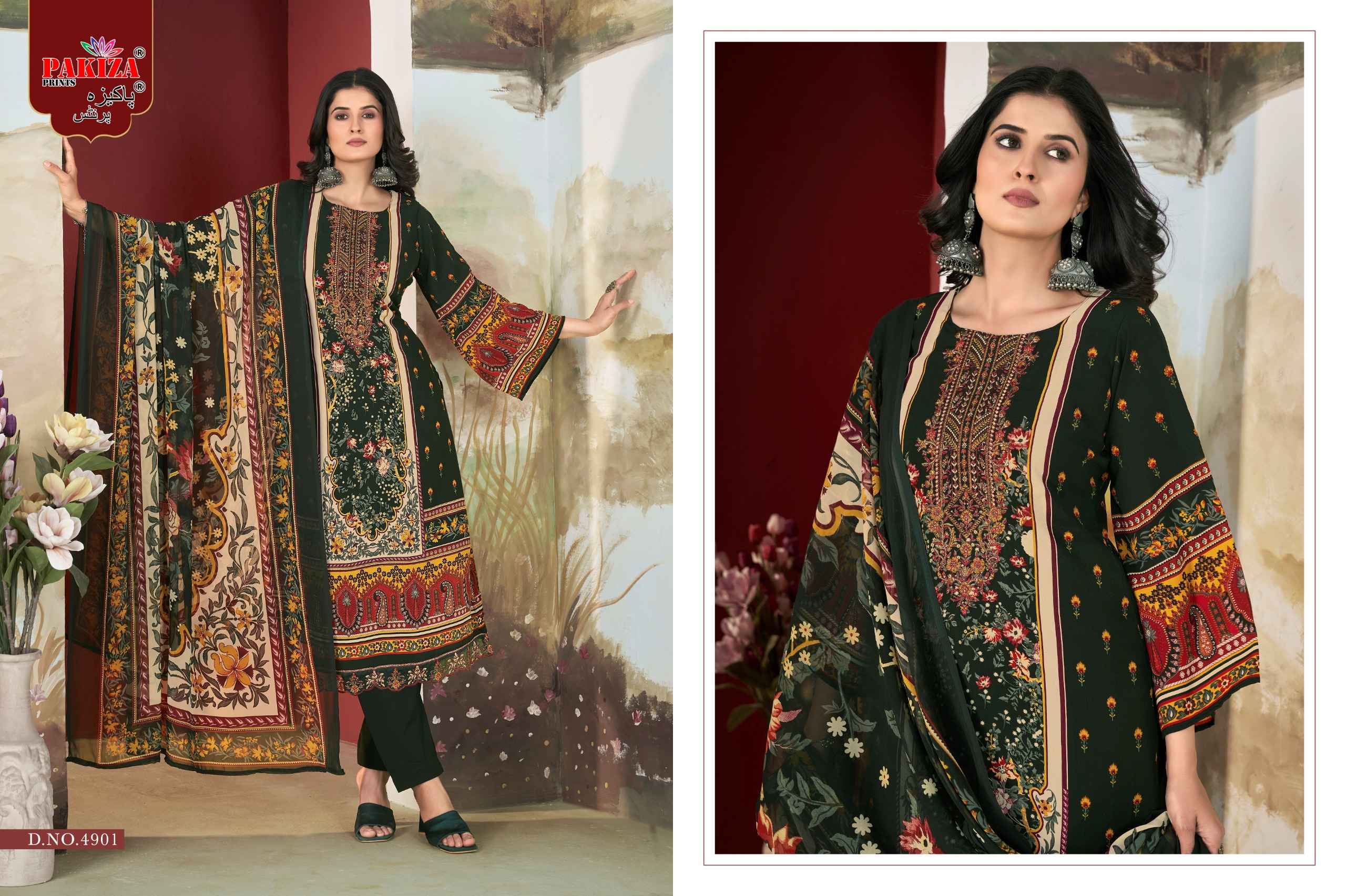 Pakiza Prints Libas E Khaas Vol 49 Wholesale Crepe Dress Material ( 10 Pcs Catalogue )