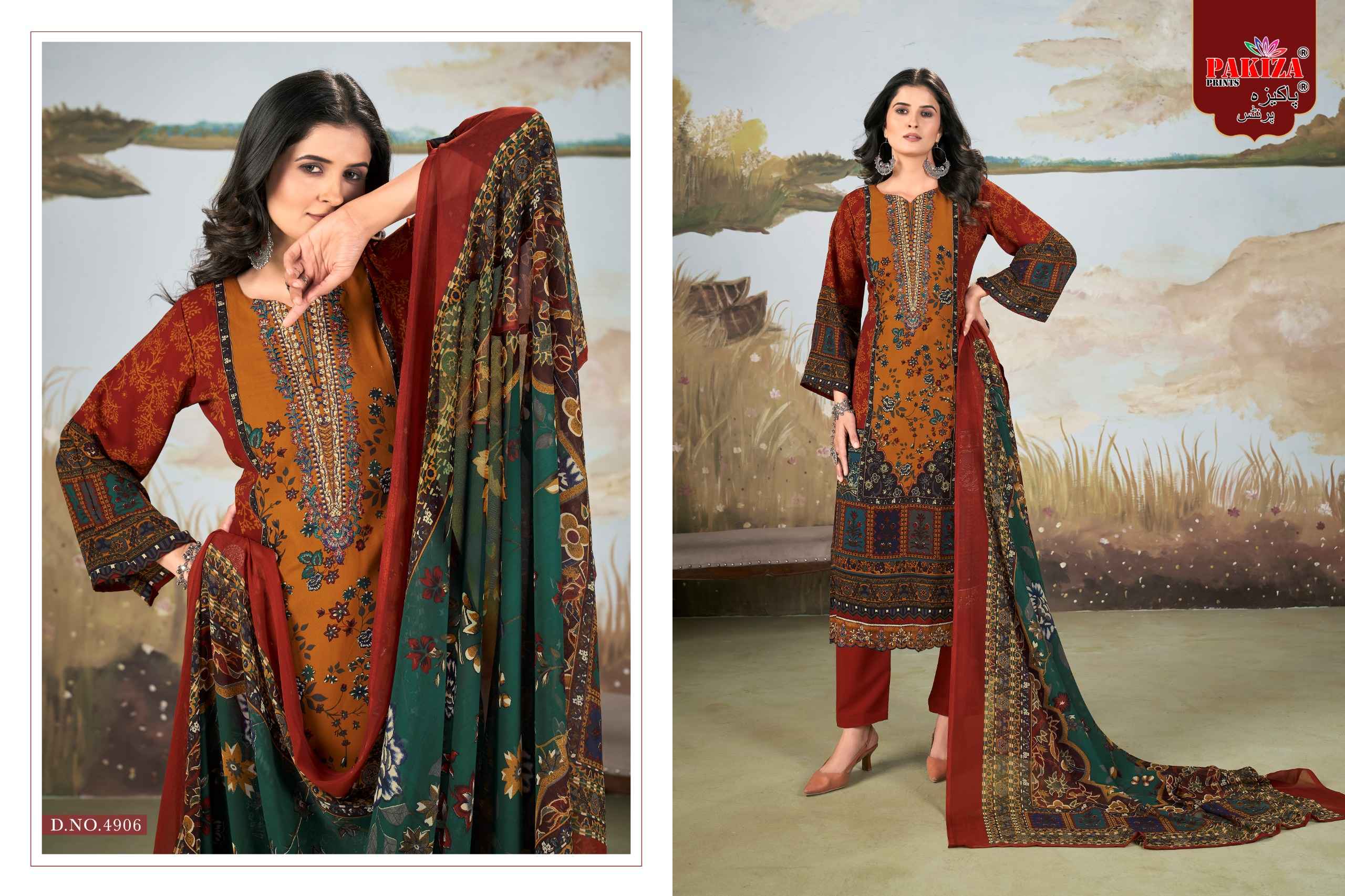 Pakiza Prints Libas E Khaas Vol 49 Wholesale Crepe Dress Material ( 10 Pcs Catalogue )
