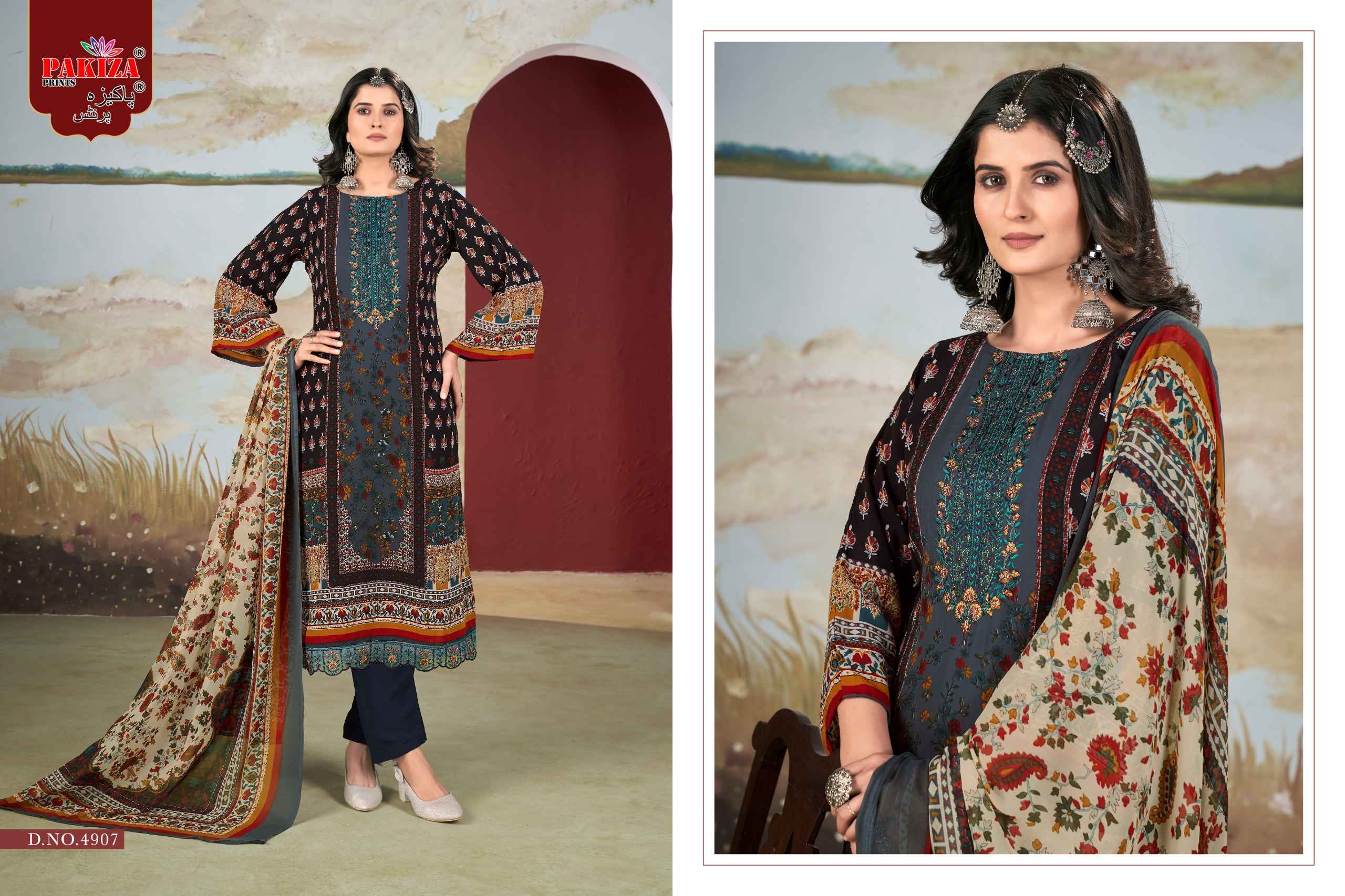Pakiza Prints Libas E Khaas Vol 49 Wholesale Crepe Dress Material ( 10 Pcs Catalogue )