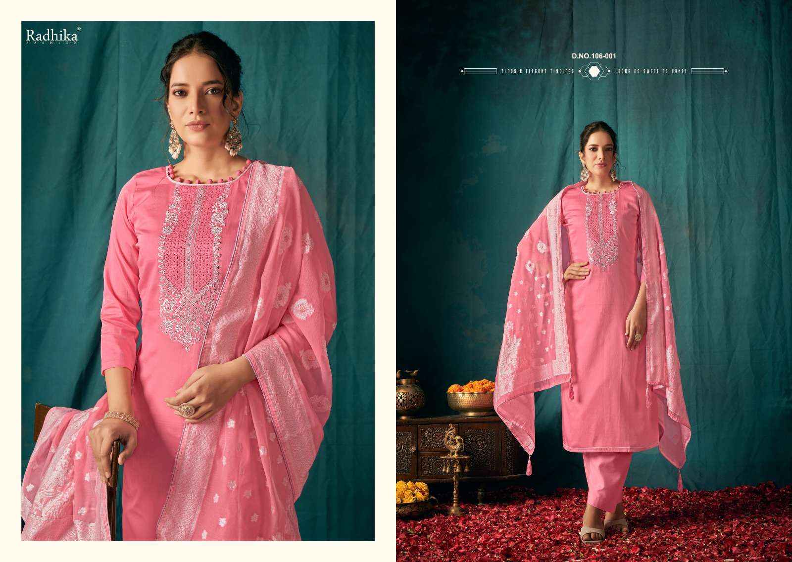 RADHIKA FASHION AZARA CYCLE VOL 3 WHOLESALE JAM COTTON DRESS MATERIAL ( 6 PCS CATALOGUE )