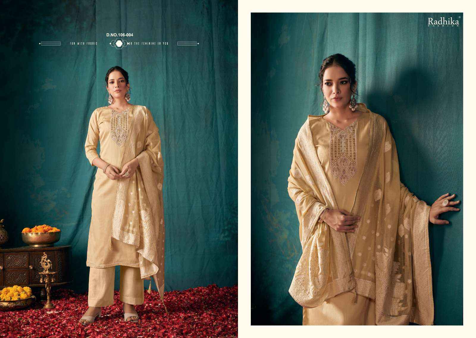 RADHIKA FASHION AZARA CYCLE VOL 3 WHOLESALE JAM COTTON DRESS MATERIAL ( 6 PCS CATALOGUE )