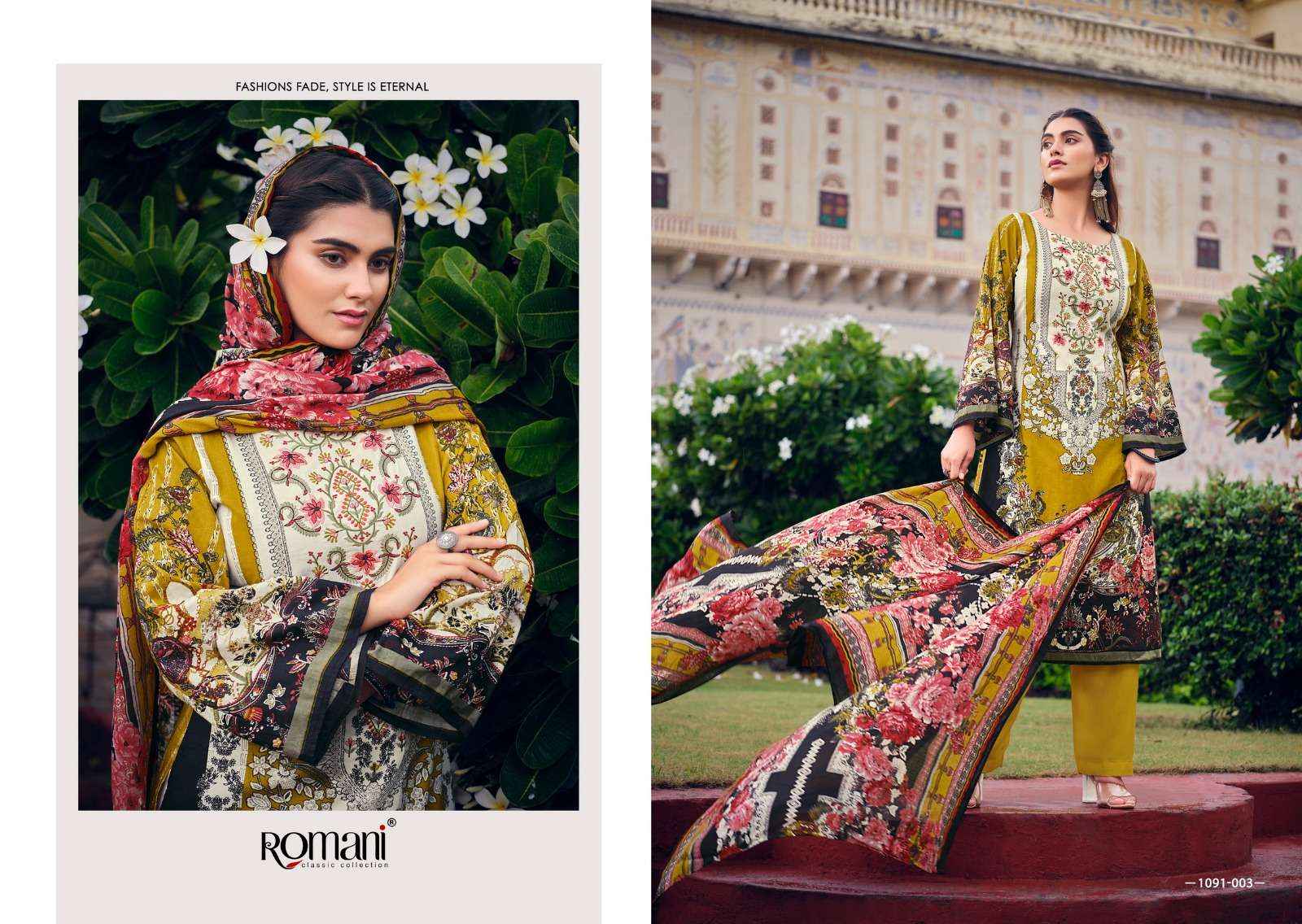 ROMANI AARZU VOL 8 WHOLESALE COTTON DRESS MATERIAL ( 8 PCS CATALOGUE )