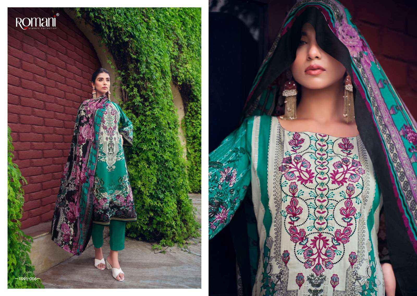 ROMANI AARZU VOL 8 WHOLESALE COTTON DRESS MATERIAL ( 8 PCS CATALOGUE )