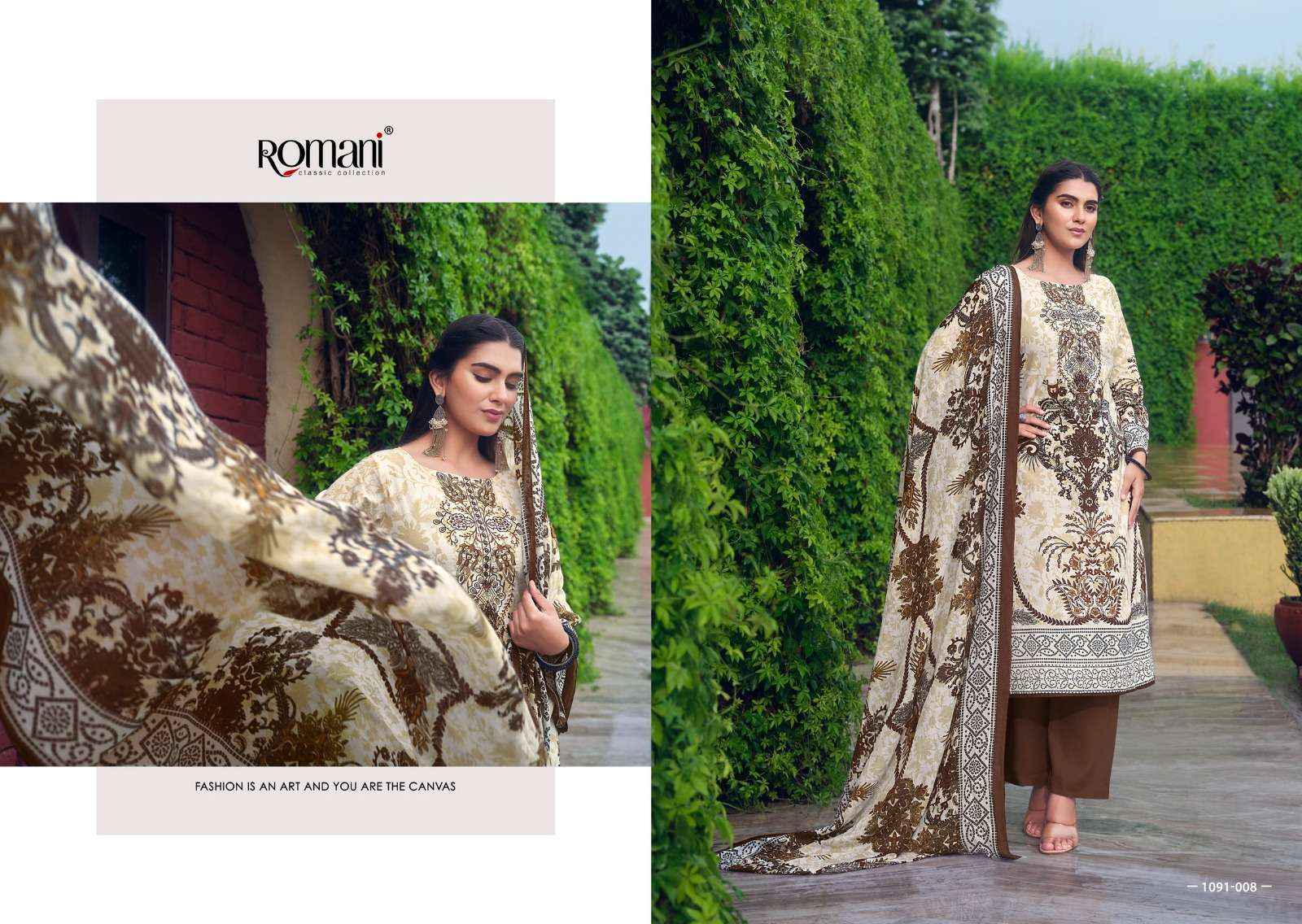 ROMANI AARZU VOL 8 WHOLESALE COTTON DRESS MATERIAL ( 8 PCS CATALOGUE )