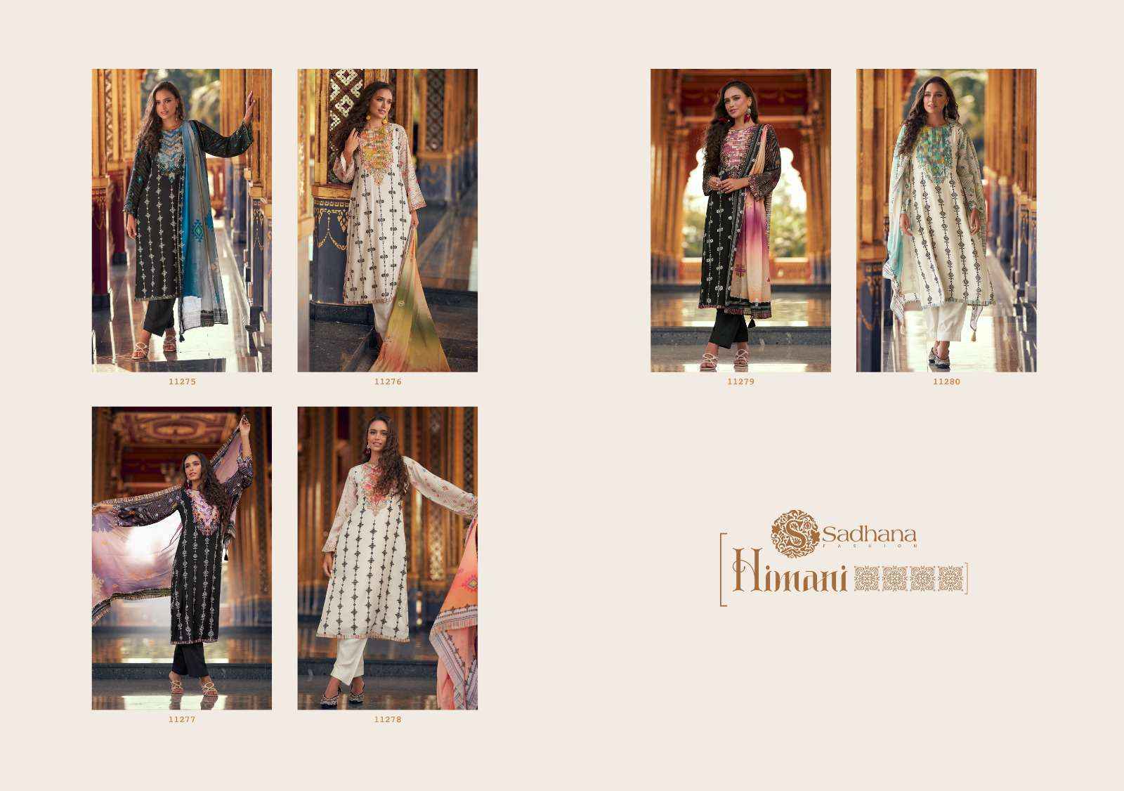 Sadhana Fashion Himani Wholesale Pure Muslin Silk Ladies Suit ( 6 Pcs Catalogue )