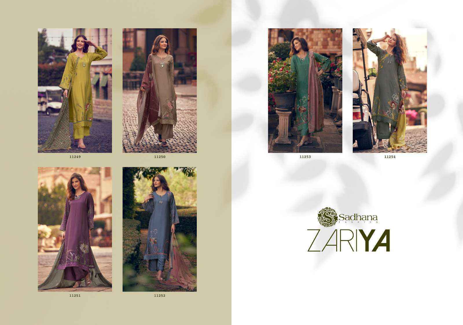 Sadhana Fashion Zariya Wholesale - Musline Silk Dress Material ( 6 pcs Catalogue )