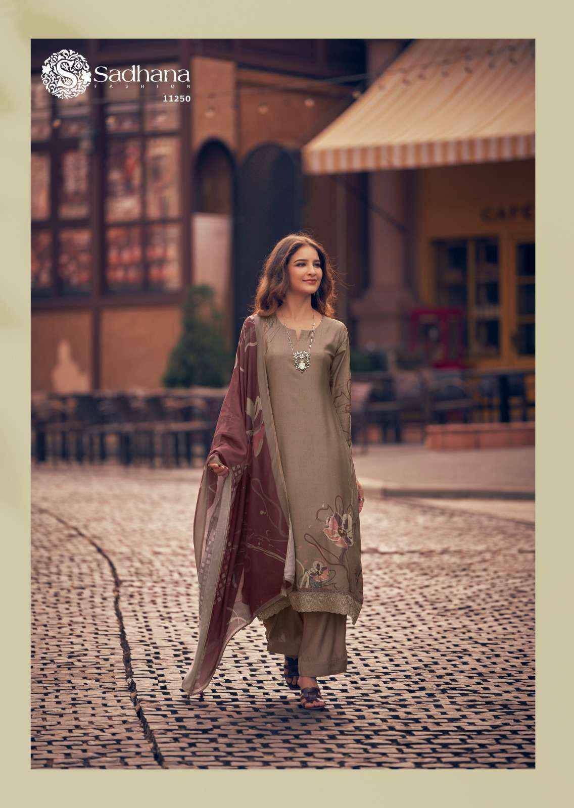 Sadhana Fashion Zariya Wholesale - Musline Silk Dress Material ( 6 pcs Catalogue )
