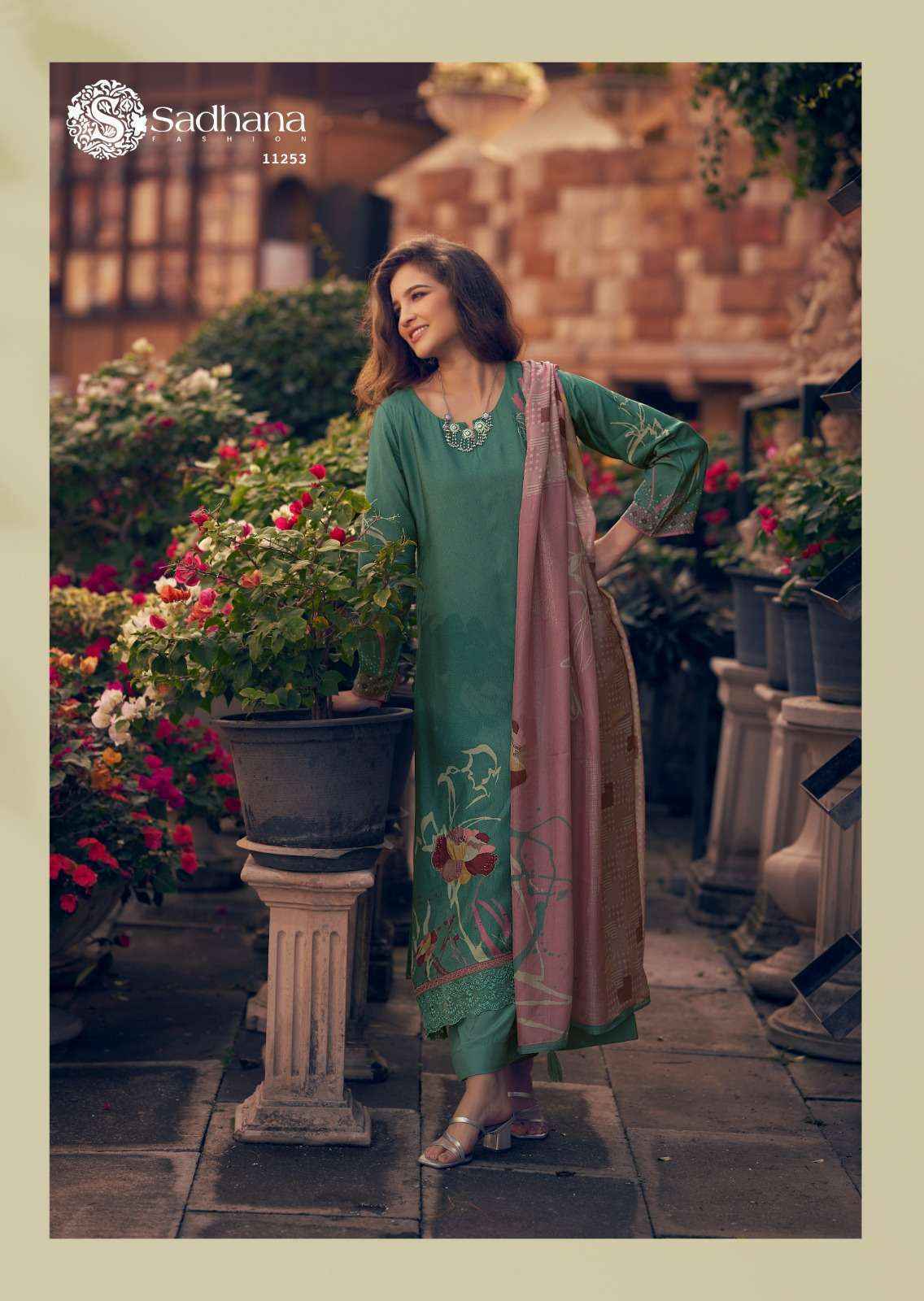 Sadhana Fashion Zariya Wholesale - Musline Silk Dress Material ( 6 pcs Catalogue )