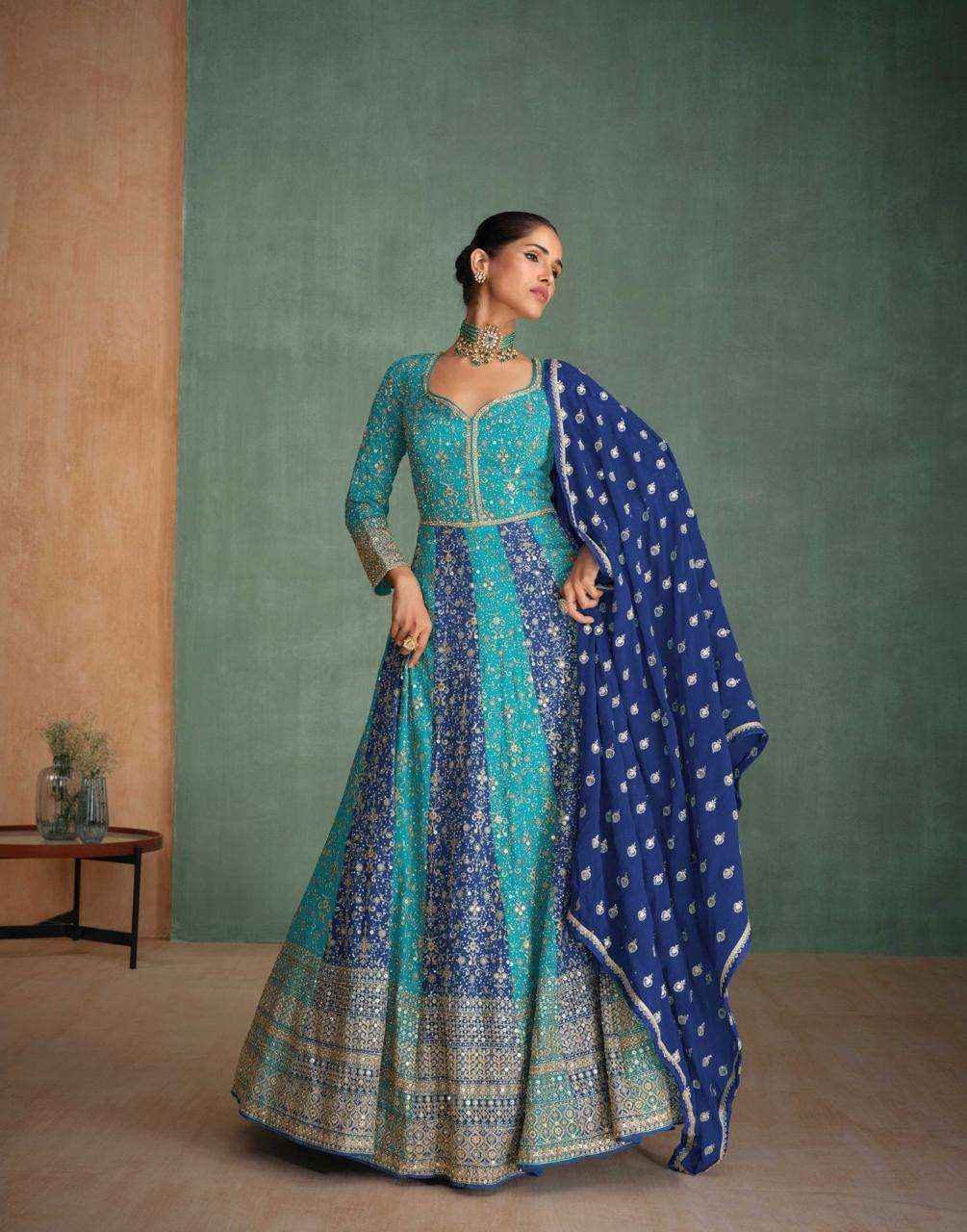 Sayuri Rang Rasiya 5656 And 5657 Colors Partywear Gown Catalog Exporter