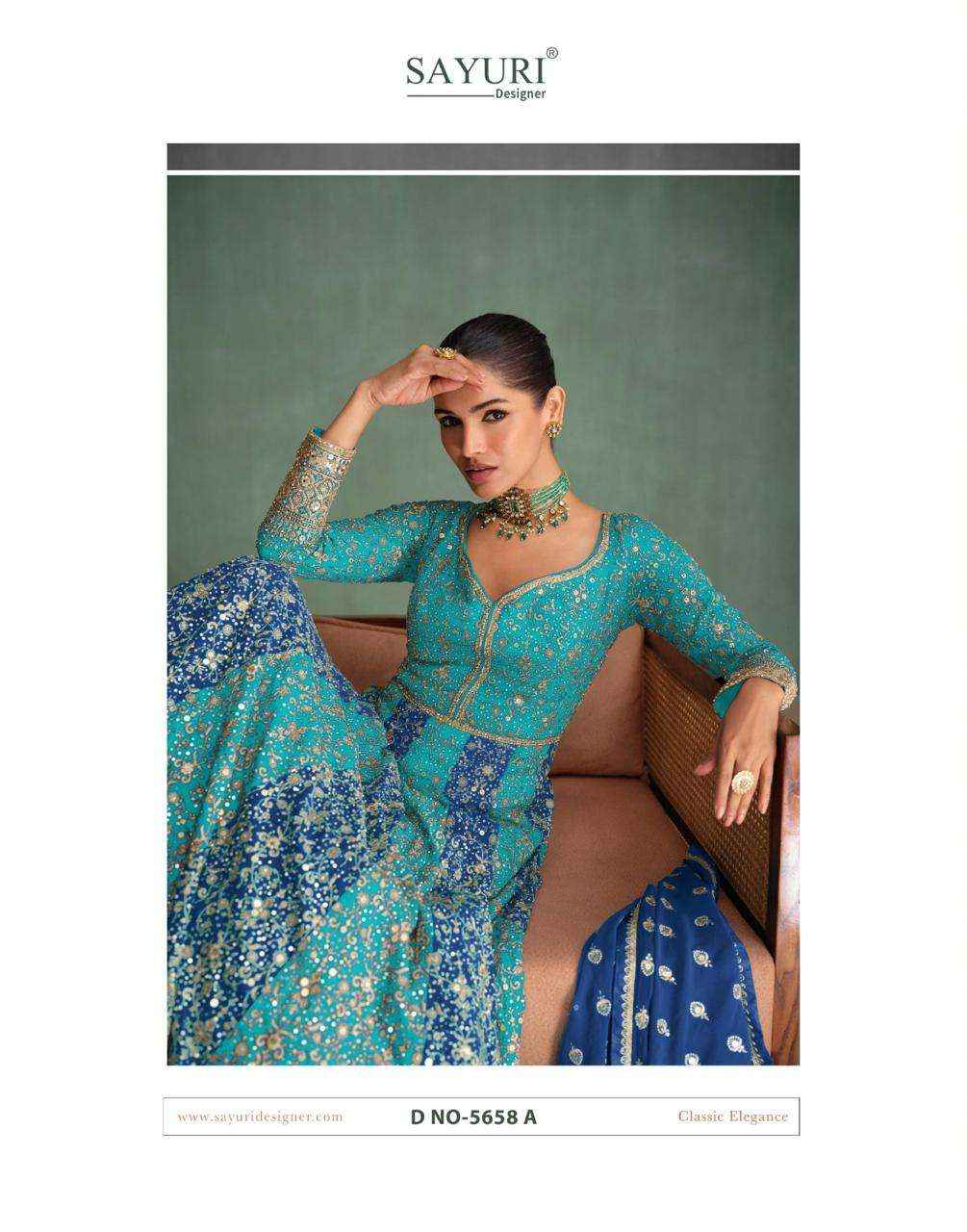 Sayuri Rang Rasiya 5656 And 5657 Colors Partywear Gown Catalog Exporter