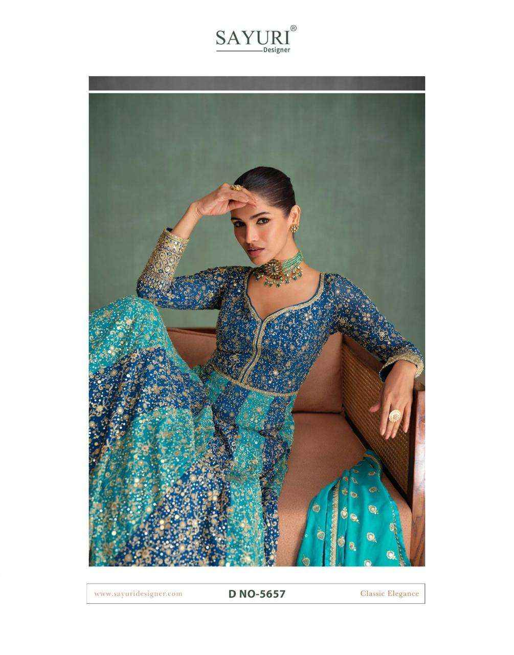 Sayuri Rang Rasiya 5656 And 5657 Colors Partywear Gown Catalog Exporter