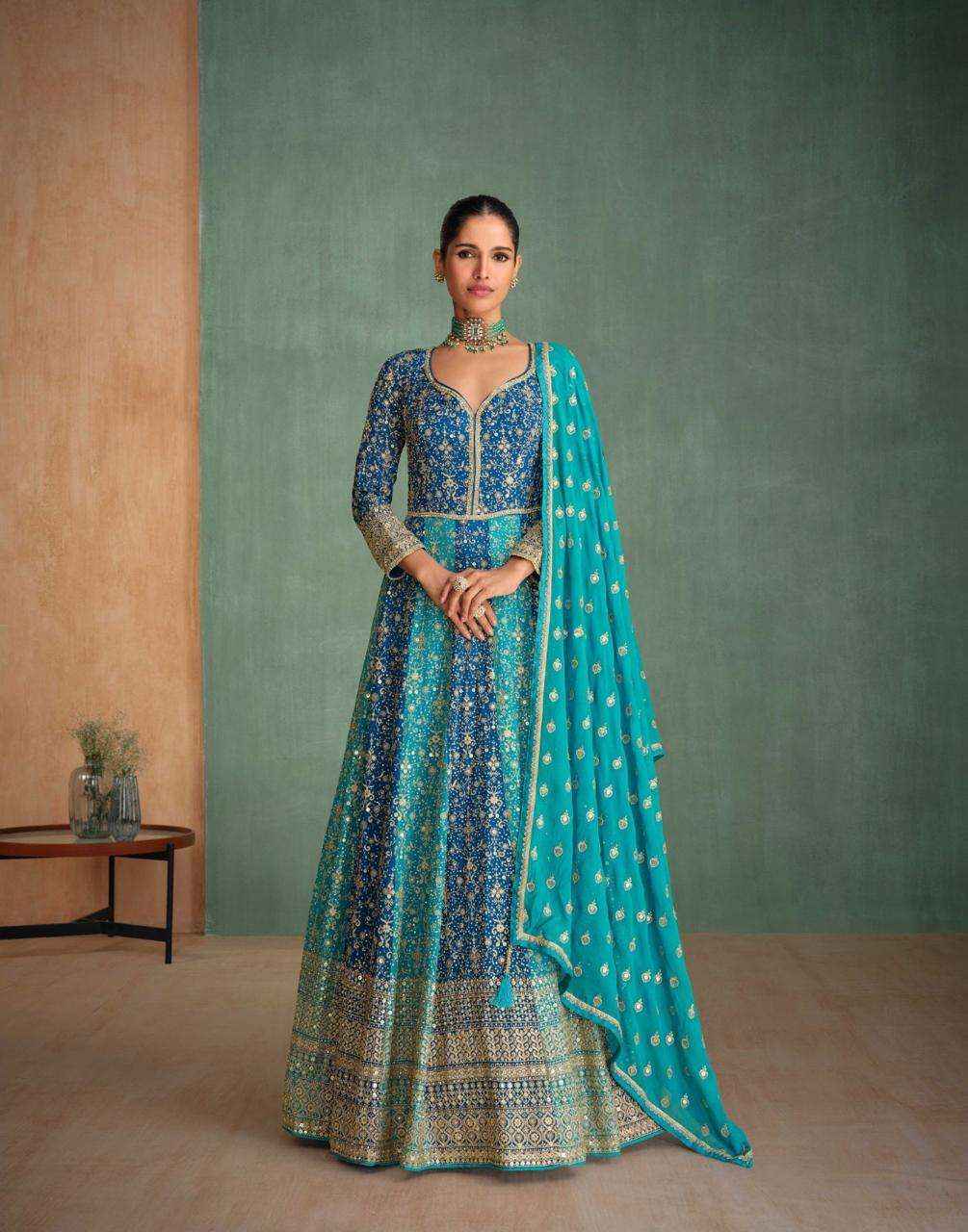 Sayuri Rang Rasiya 5656 And 5657 Colors Partywear Gown Catalog Exporter
