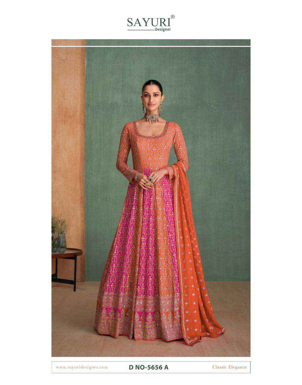 Sayuri Rang Rasiya 5656 And 5657 Colors Partywear Gown Catalog Exporter