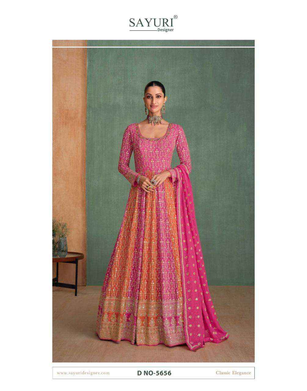 Sayuri Rang Rasiya 5656 And 5657 Colors Partywear Gown Catalog Exporter