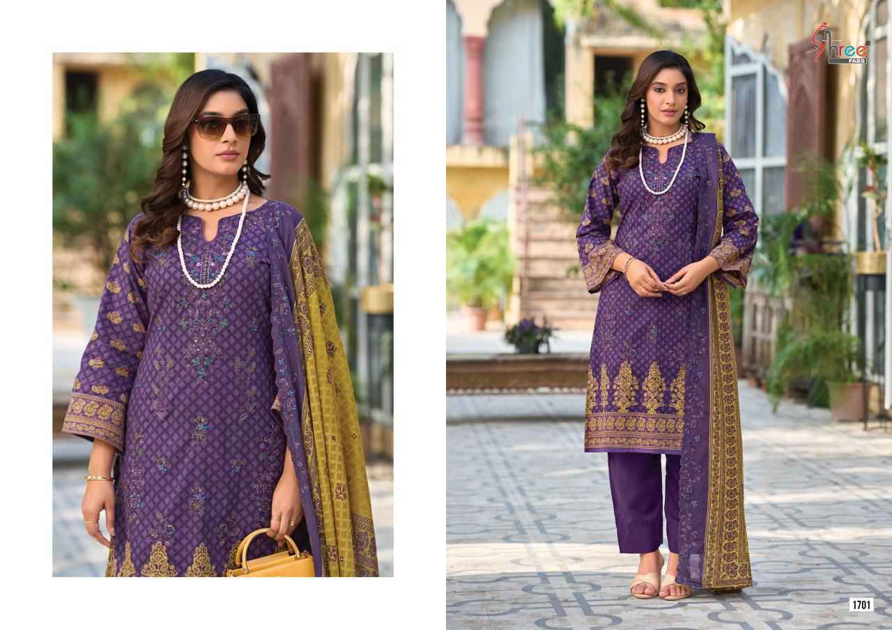 Shree Fabs Bin Saeed Lawn Collection Vol 17 Wholesale Cotton Dress Material ( 6 pcs Catalogue )
