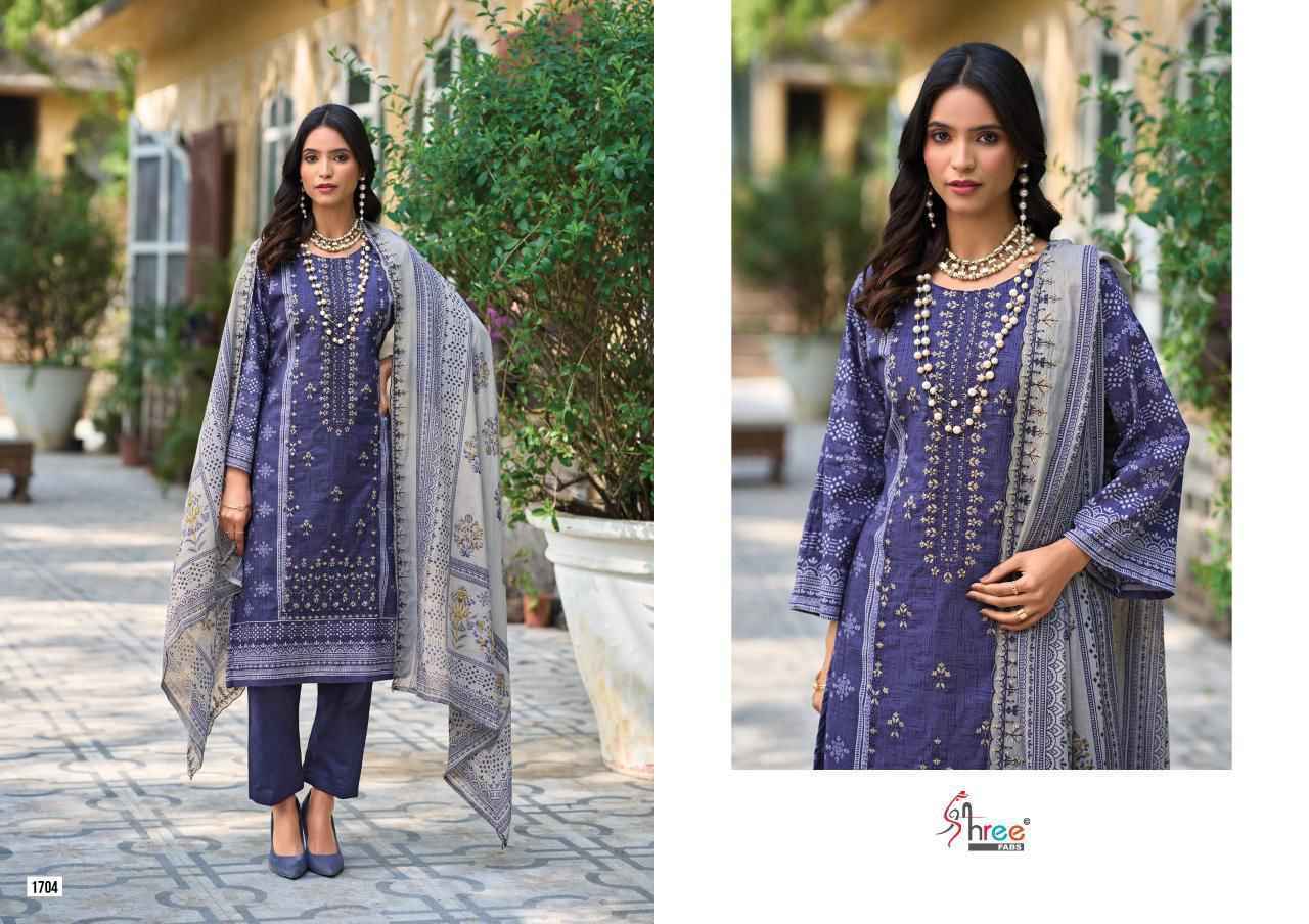 Shree Fabs Bin Saeed Lawn Collection Vol 17 Wholesale Cotton Dress Material ( 6 pcs Catalogue )