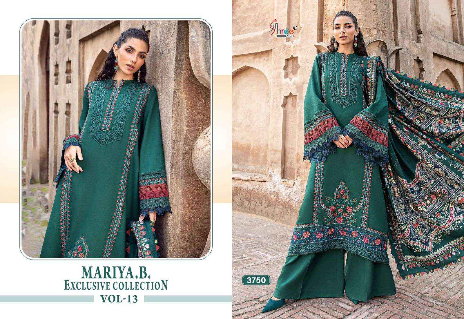 Maria Sh Collection Shree Fabs Maria B Exclusive Collection Vol 13 Dress Material