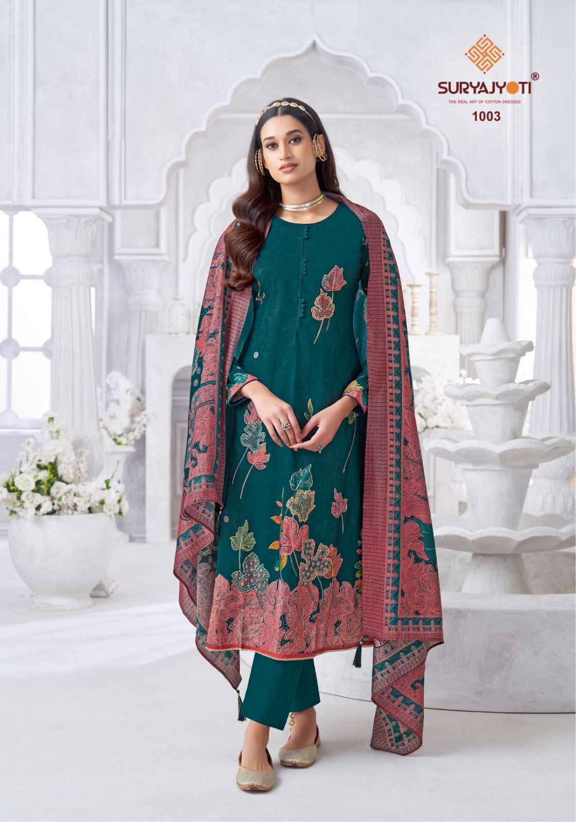 SuryaJyoti Krithi Vol 1 Wholesale - Cotton Dress Material ( 6 pcs Catalogue )