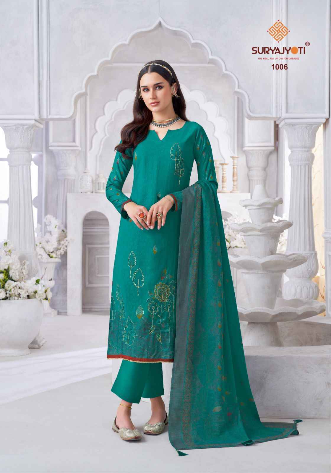 SuryaJyoti Krithi Vol 1 Wholesale - Cotton Dress Material ( 6 pcs Catalogue )