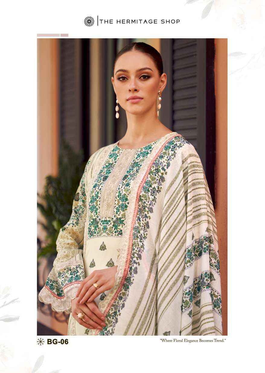 The Hermitage Shop Bagh Vol 2 Wholesale Pure Jam Satin Dress Material ( 6 Pcs Catalog )