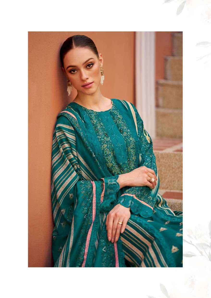 The Hermitage Shop Bagh Vol 2 Wholesale Pure Jam Satin Dress Material ( 6 Pcs Catalog )