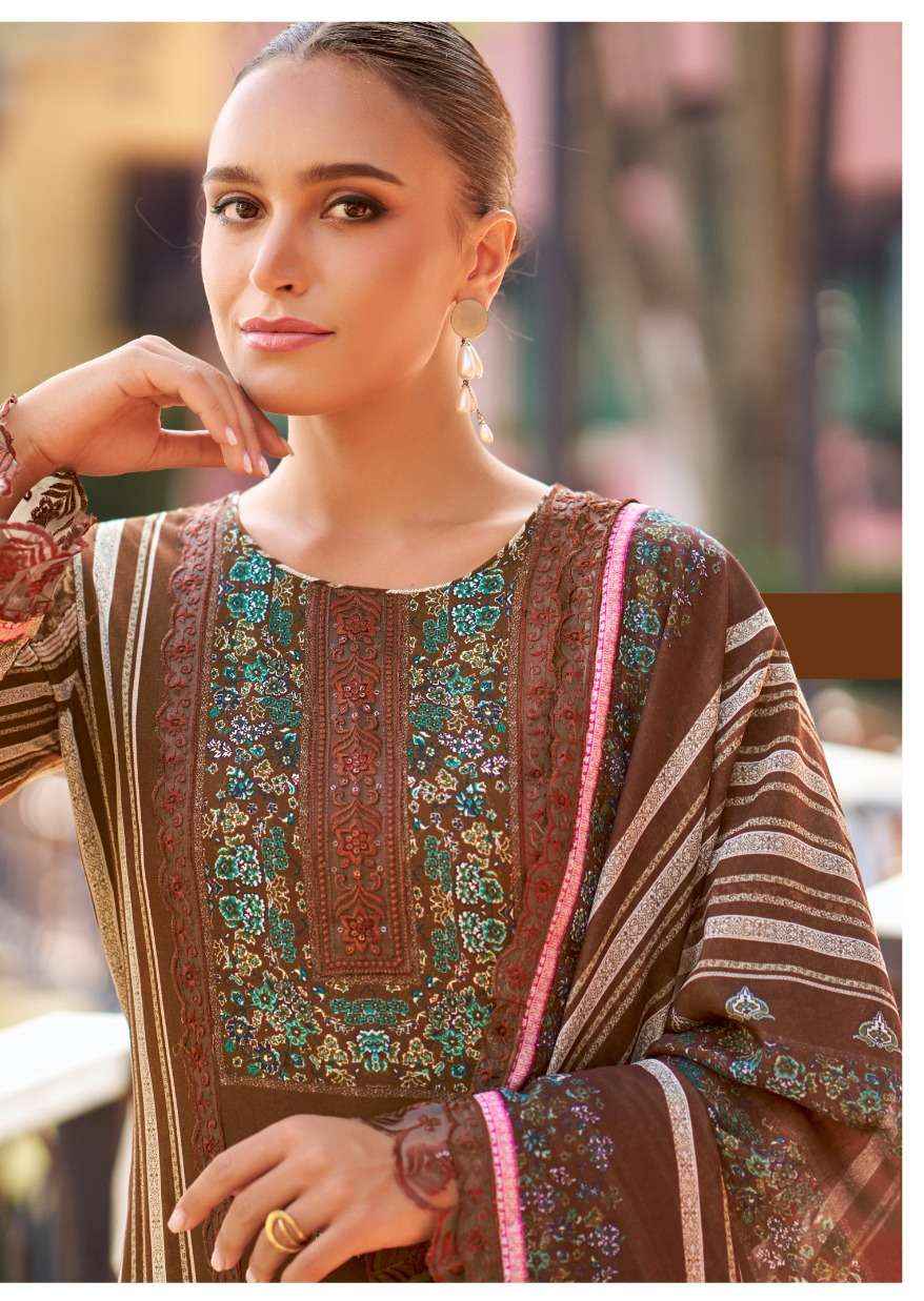 The Hermitage Shop Bagh Vol 2 Wholesale Pure Jam Satin Dress Material ( 6 Pcs Catalog )