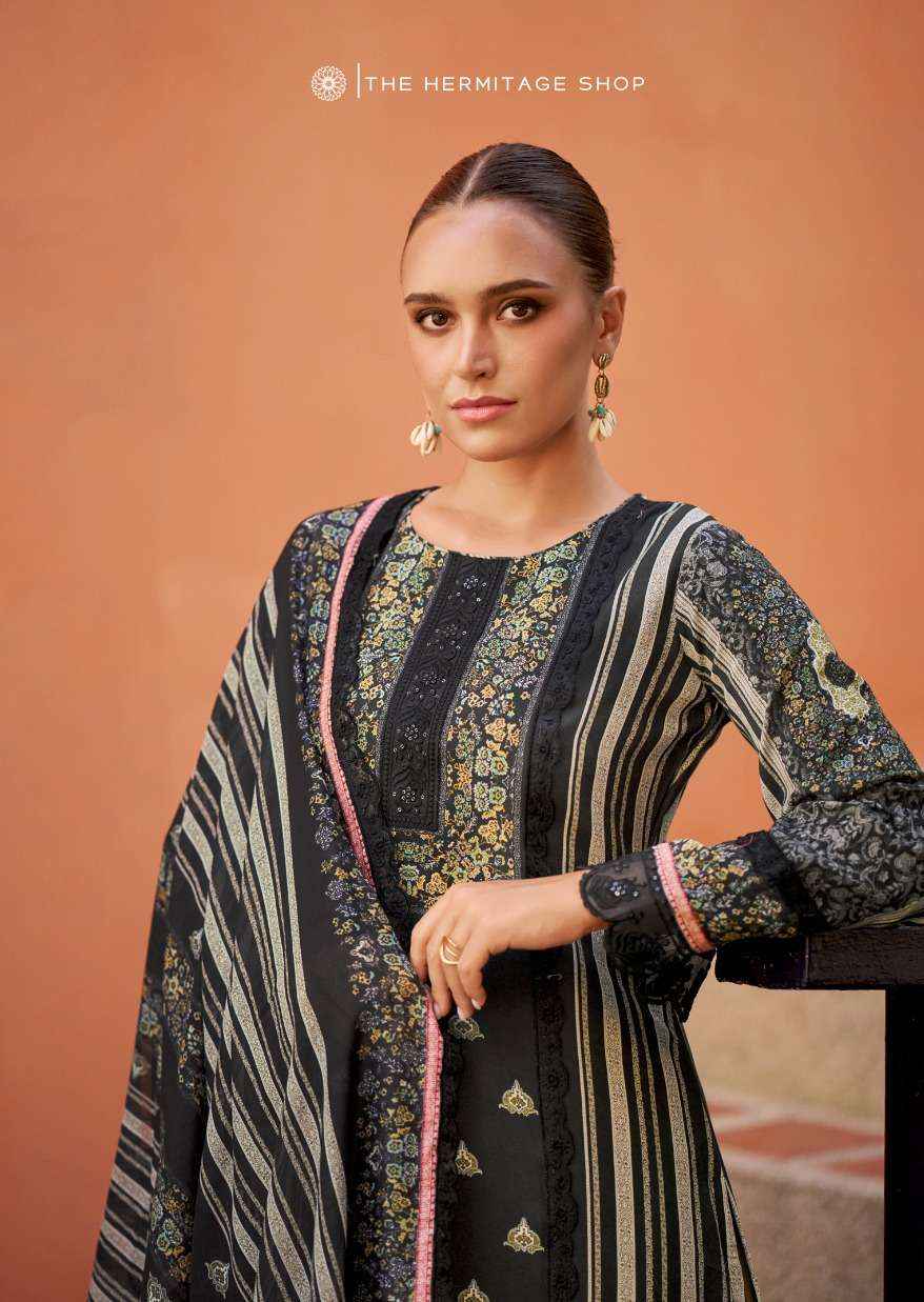 The Hermitage Shop Bagh Vol 2 Wholesale Pure Jam Satin Dress Material ( 6 Pcs Catalog )