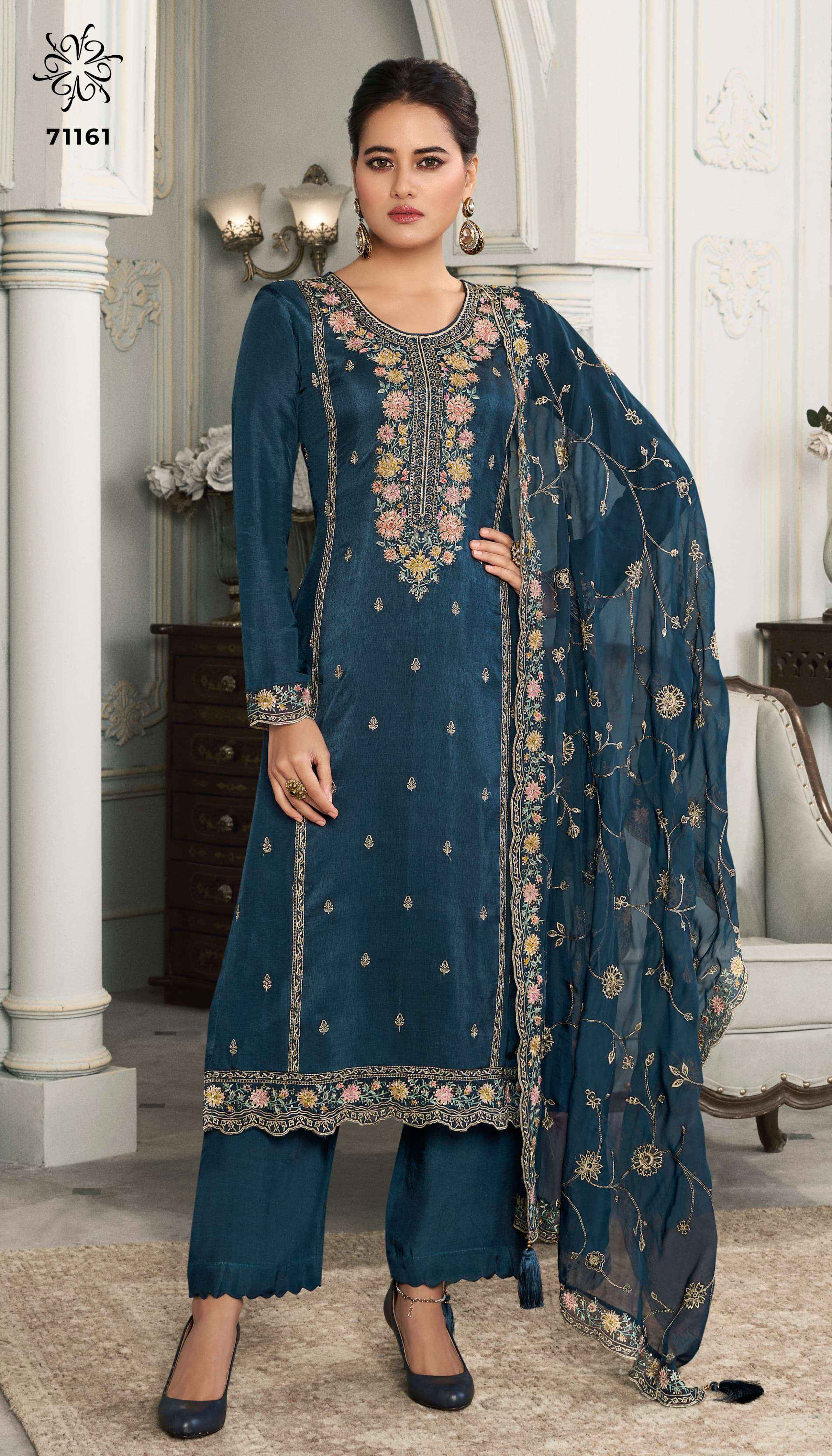 Vinay Fashion Kuleesh Multy Wholesale Silk Dress Material ( 4 Pcs Catalogue )