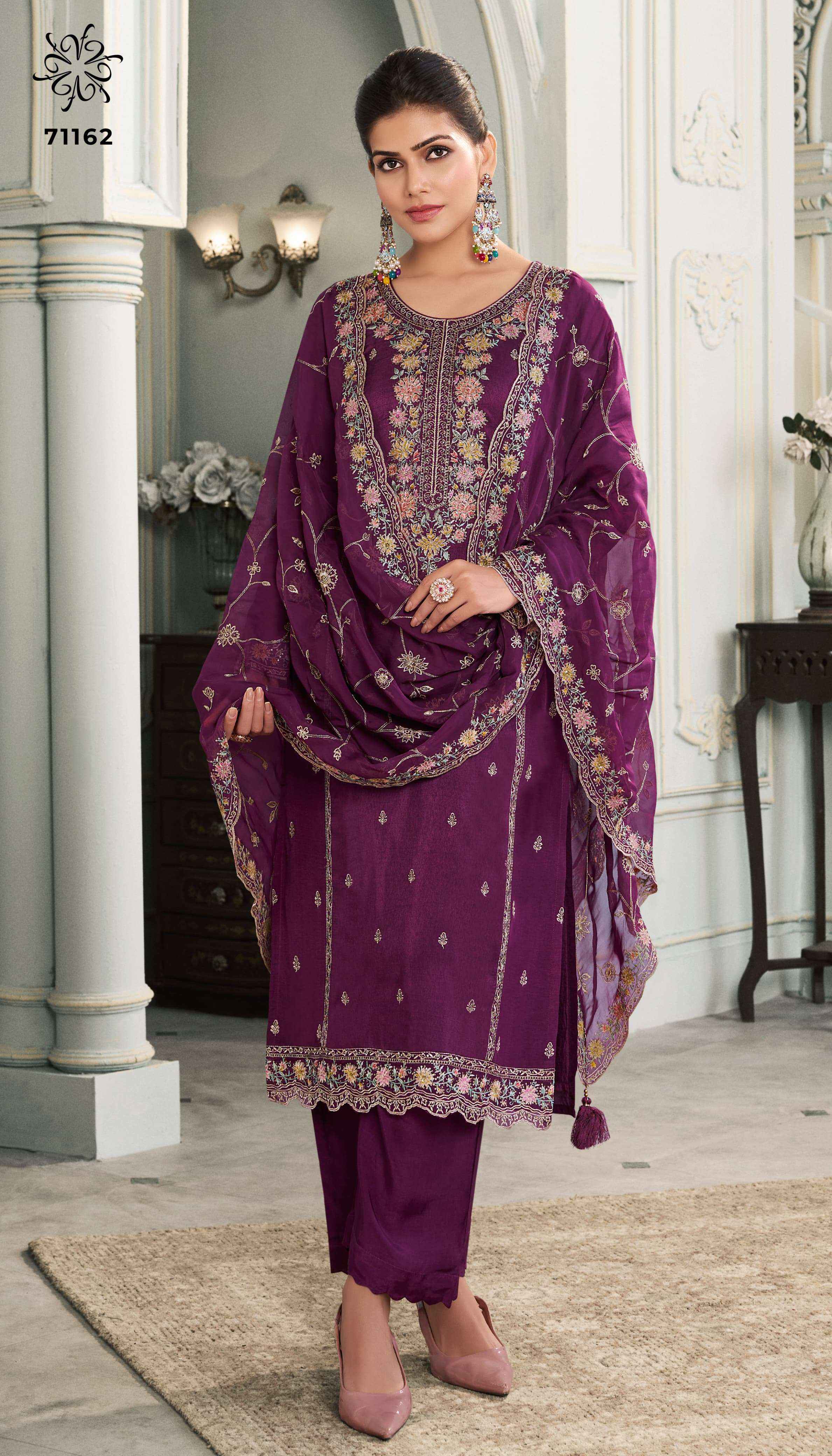 Vinay Fashion Kuleesh Multy Wholesale Silk Dress Material ( 4 Pcs Catalogue )