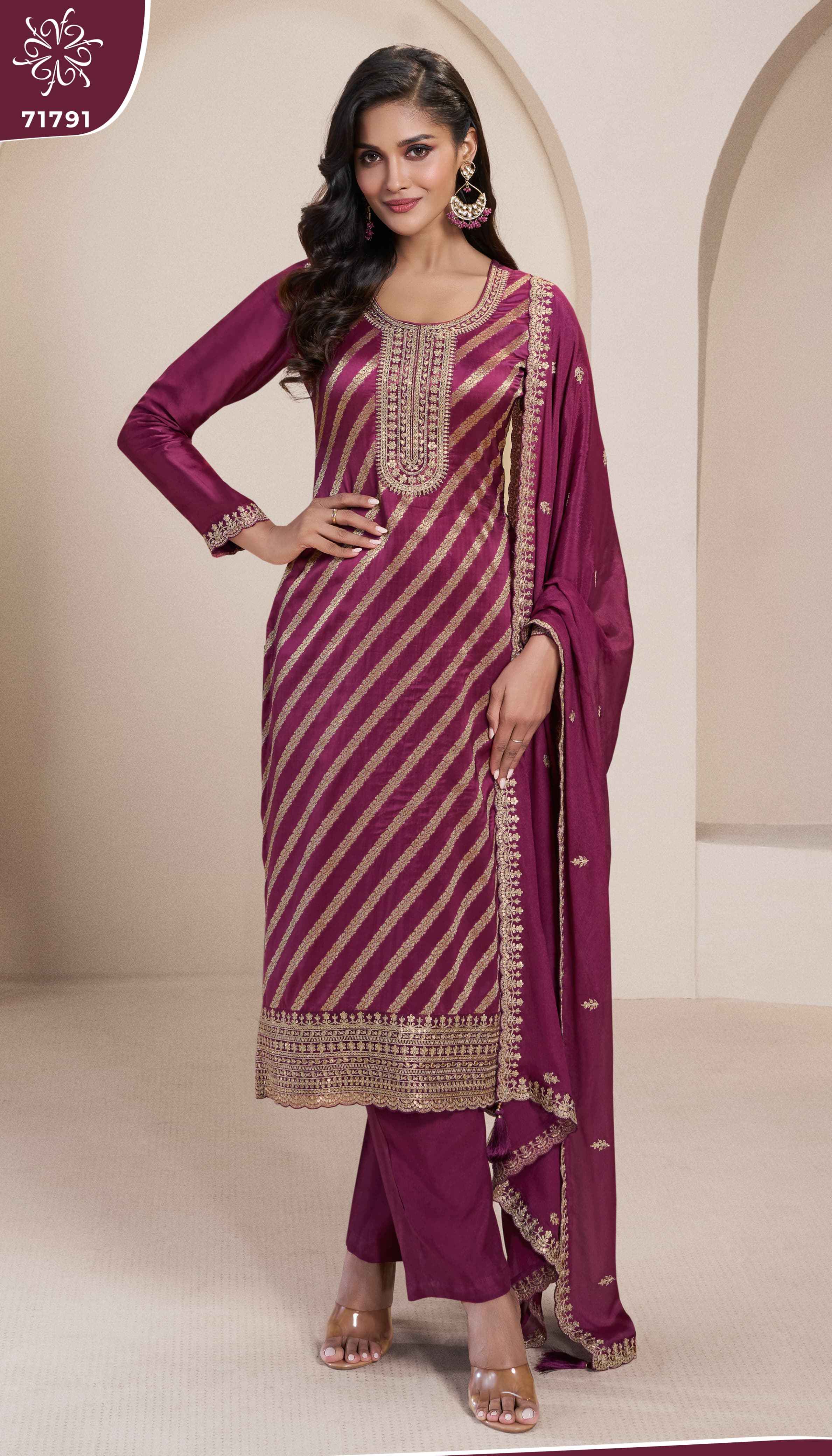Vinay Fashion Kuleesh Silky 6 Wholesale Designer Salwar Kameez (4 Pcs Catalogue )
