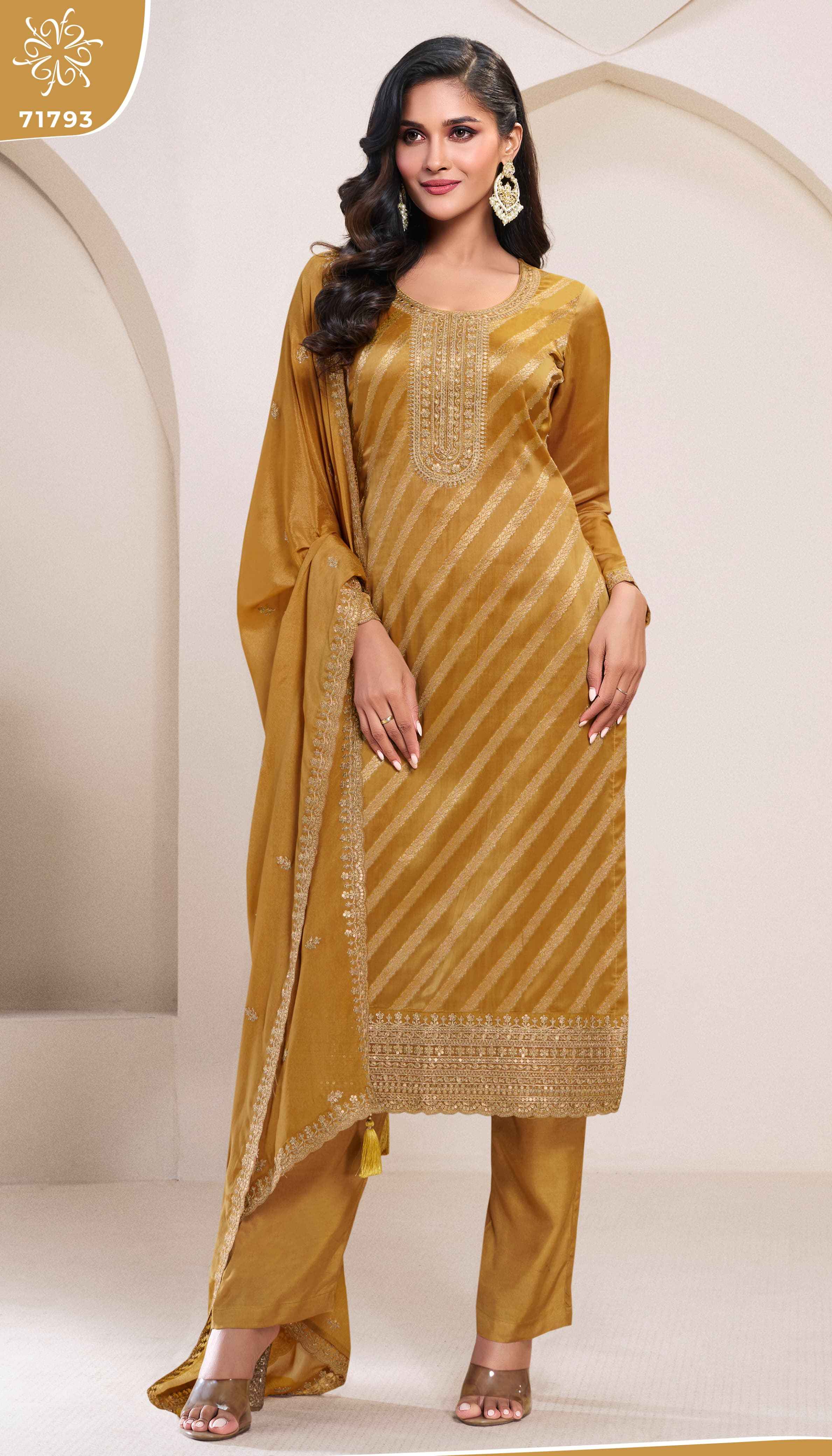 Vinay Fashion Kuleesh Silky 6 Wholesale Designer Salwar Kameez (4 Pcs Catalogue )