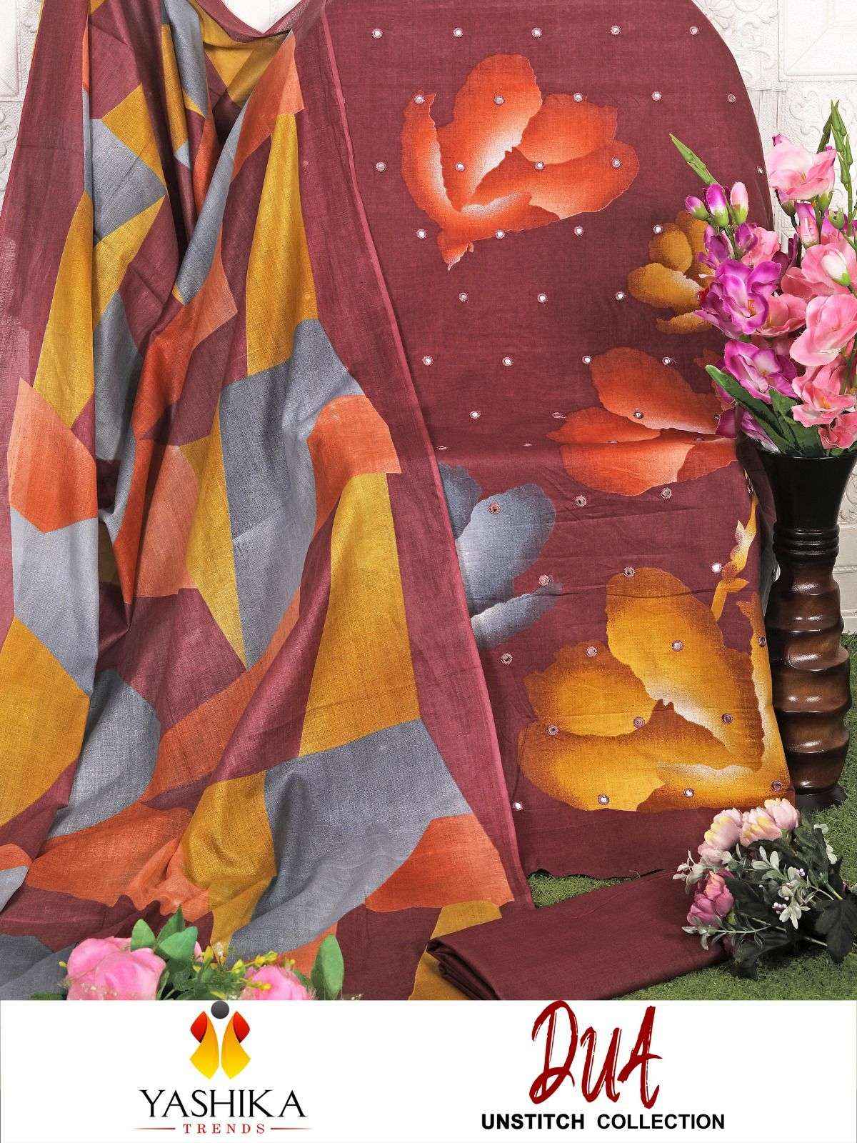 YASHIKA TRENDS DUA VOL 3 COTTON SALWAR KAMEEZ WHOLESALE PRICE ( 8 PCS CATALOGUE )