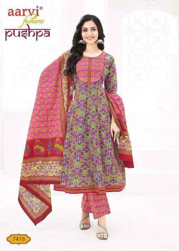 Aarvi Fashion Pushpa Vol 1 Anarkali Cotton Readymade Suits ( 8 Pcs Catalogue )